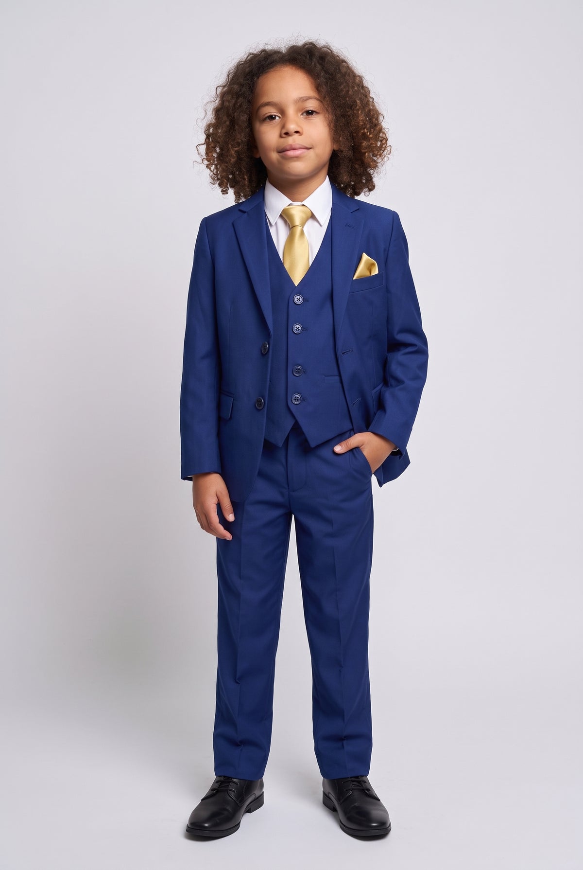 Boys Parliament Tailored Fit 6 Piece Suit Set - LORENZO - Parliament Blue