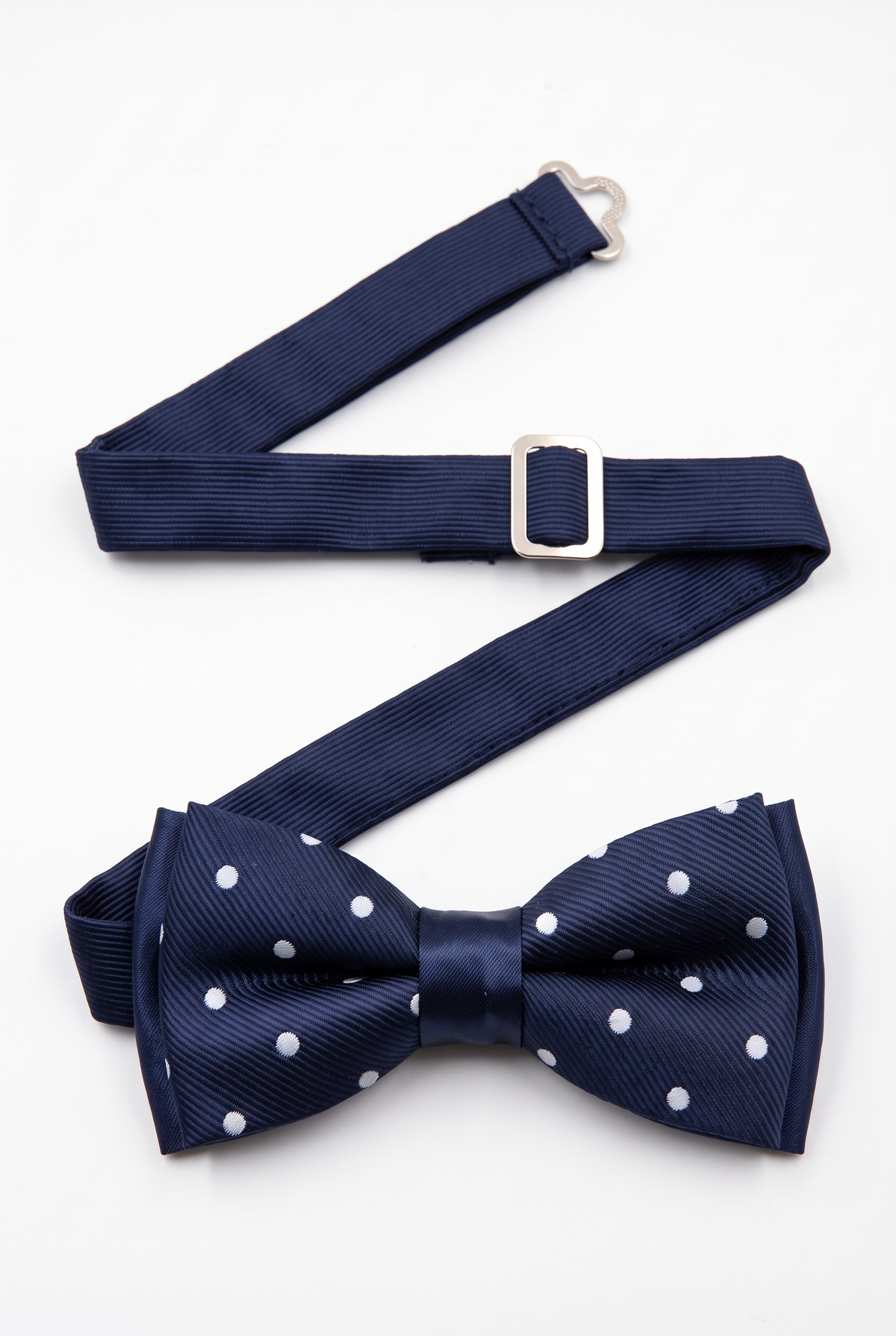 Boys Polka Dot Bow Tie - BWP Dark Navy