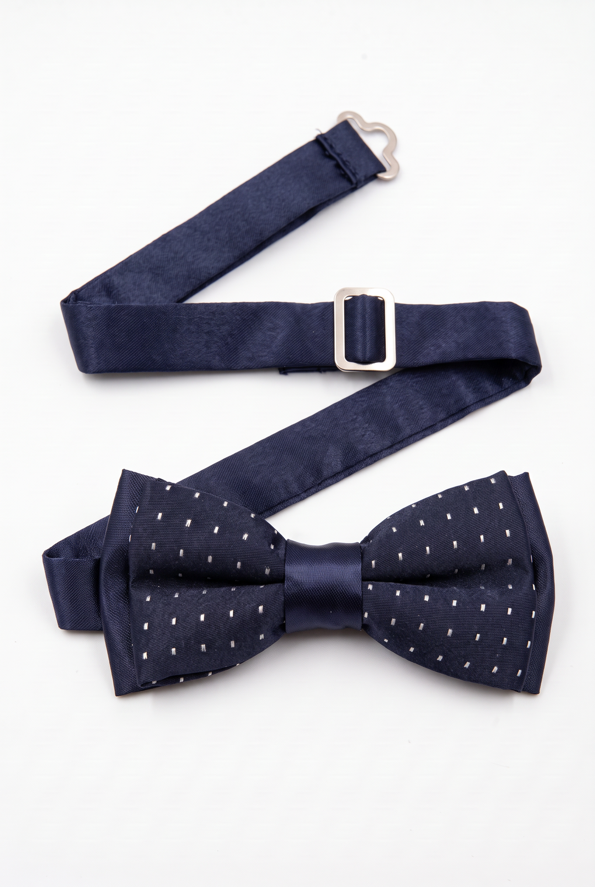 Boys Polka Dot Bow Tie - BWP Dark Navy strap picture