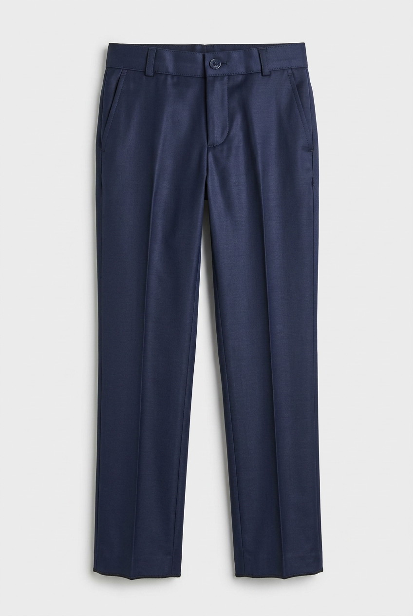 Boys Royal Blue Jacquard 4 Piece Suit with Bow Tie