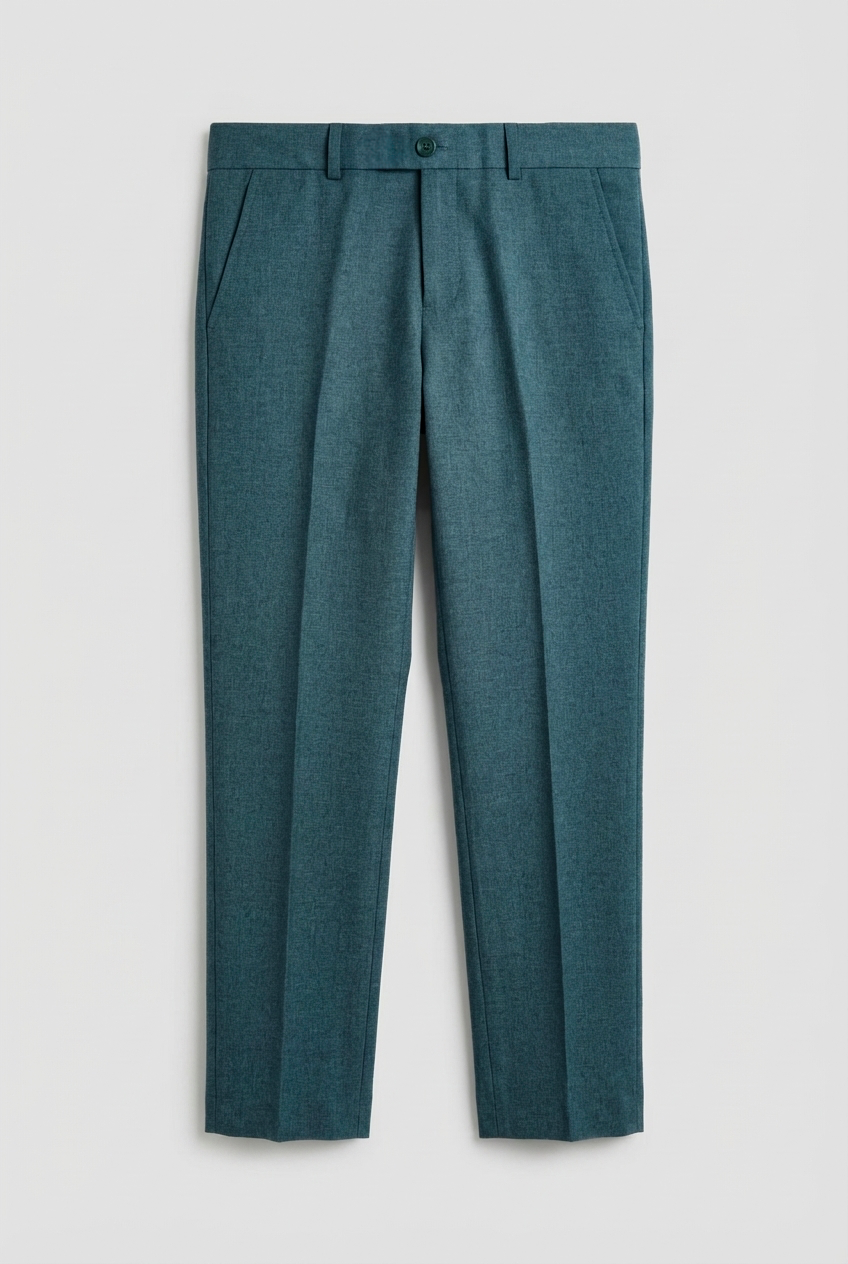Boys Slim Fit Textured 8-Piece Formal Suit Set - Teal Green