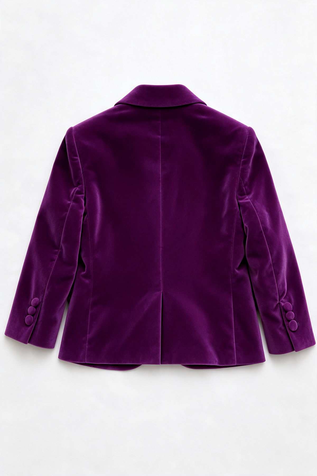 Boys Slim Fit Velvet Blazer - SAVOY - Purple picture