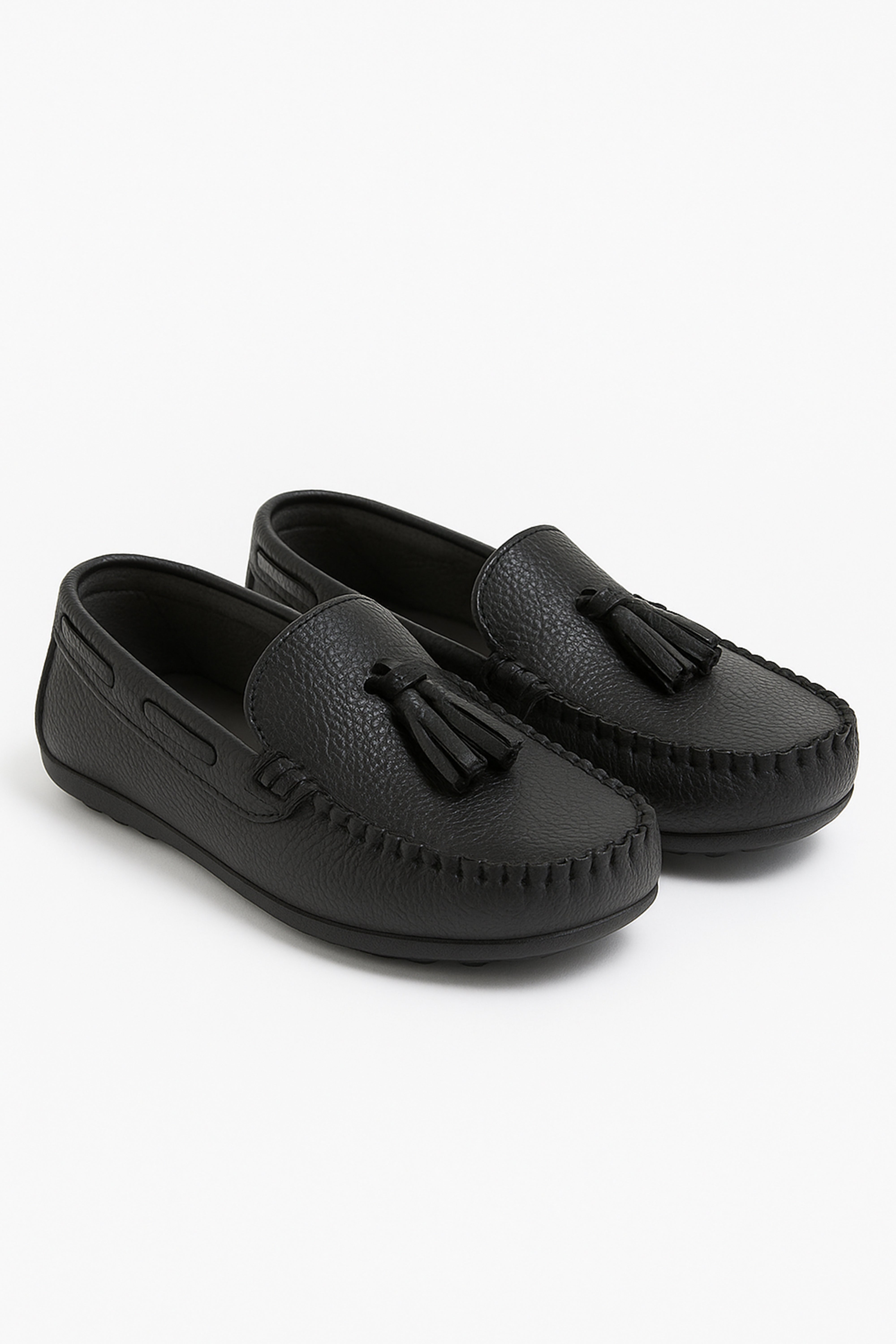 Boys Slip on Tassel Penny Loafer - ATHENS - Black Pair Side Picture