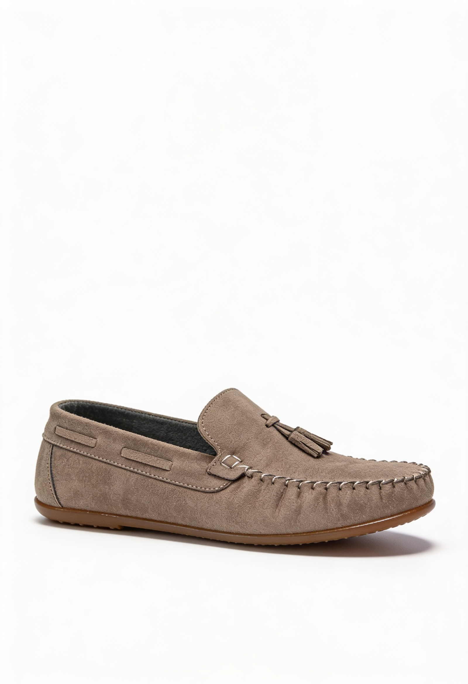 Boys Slip on Tassel Suede Penny Loafer - BABYLON - Sand Beige