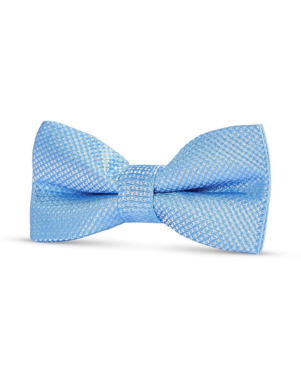 Boys Textured Jacquard Pre-Tied Bow Tie with Adjustable Clip Neck Strap - Blue