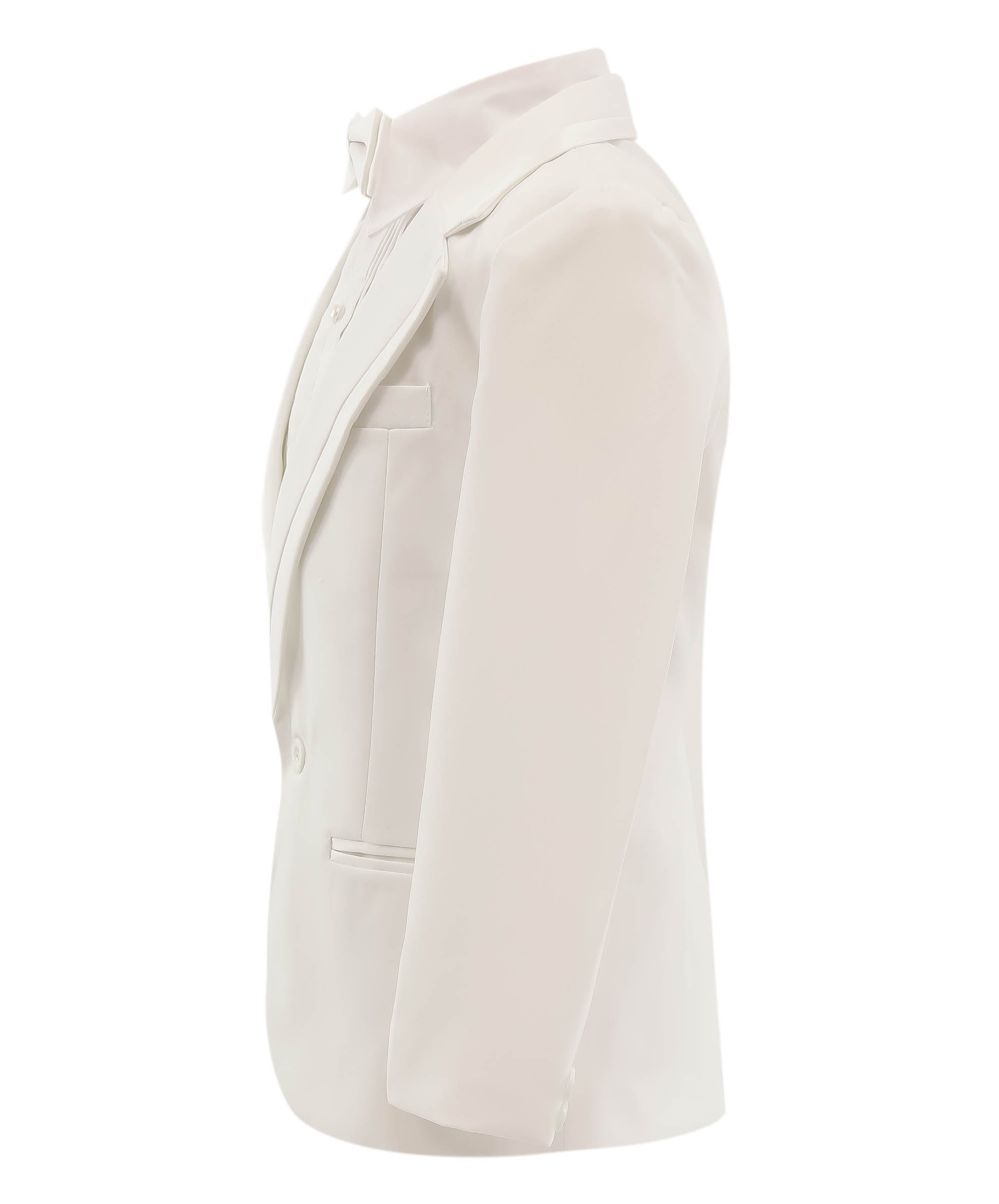 Boys Tuxedo Suit Set - Ivory Side Picture