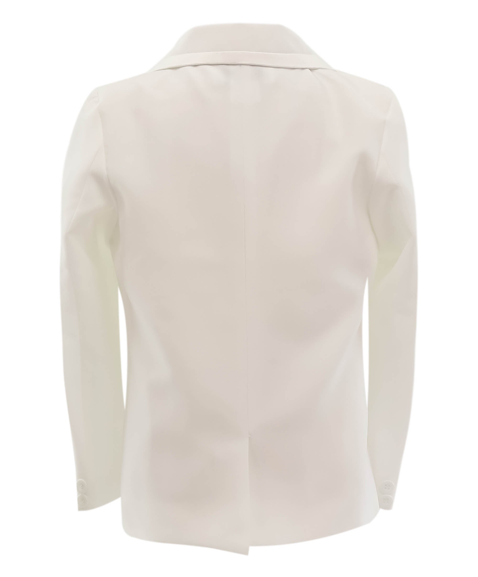 Boys Tuxedo Suit Set - Ivory Blazer Back Picture