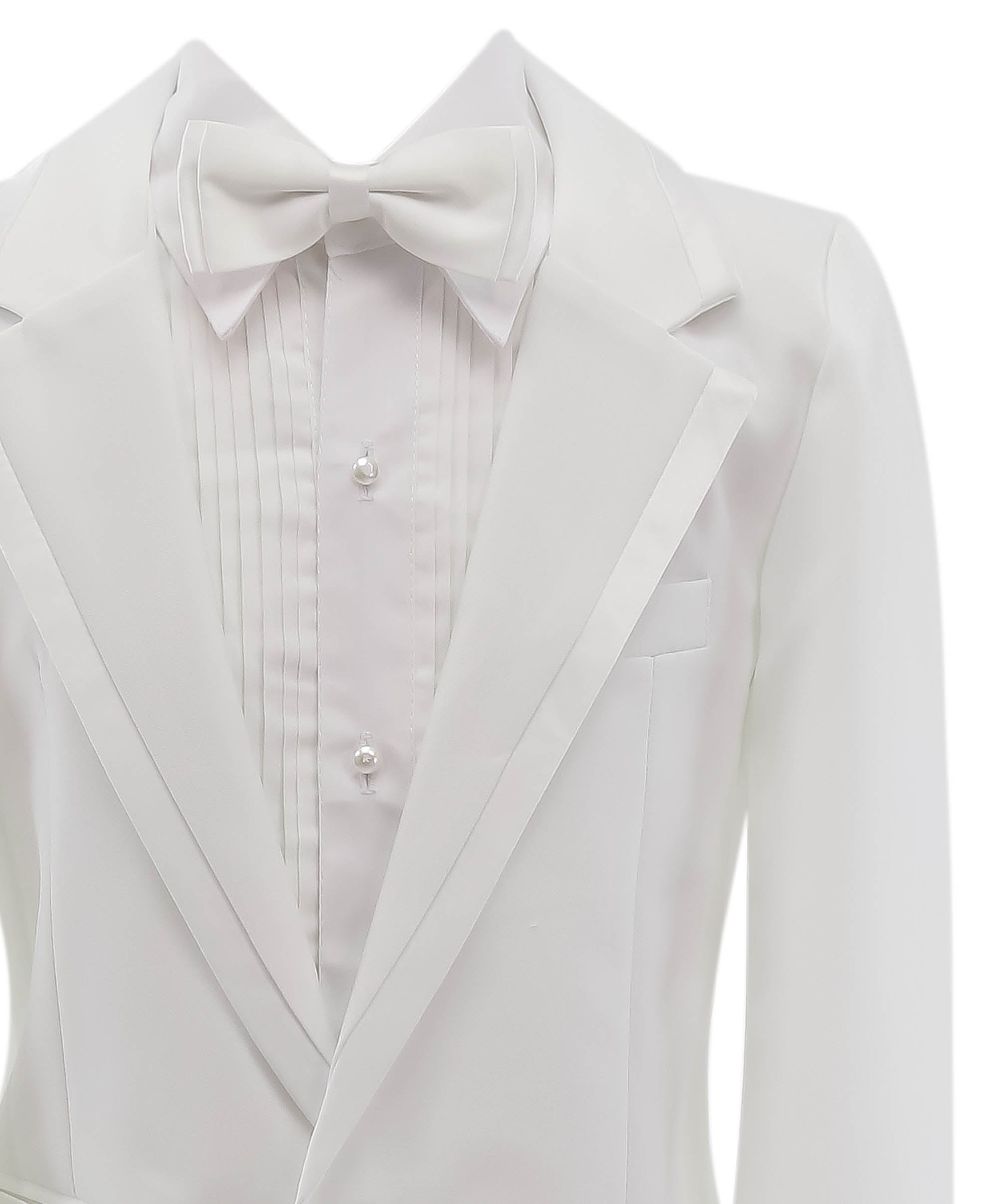 Boys Tuxedo Suit Set - White Detail Picture