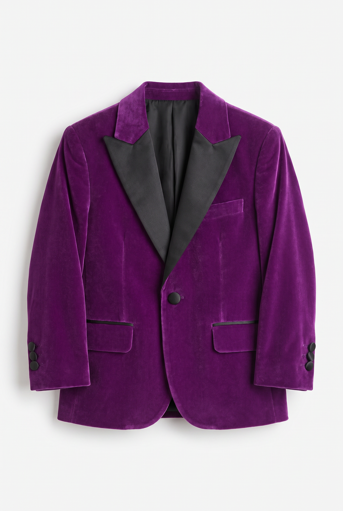 Boys Velvet Blazer Satin Lapel Dinner Jacket - Mayfair - Purple