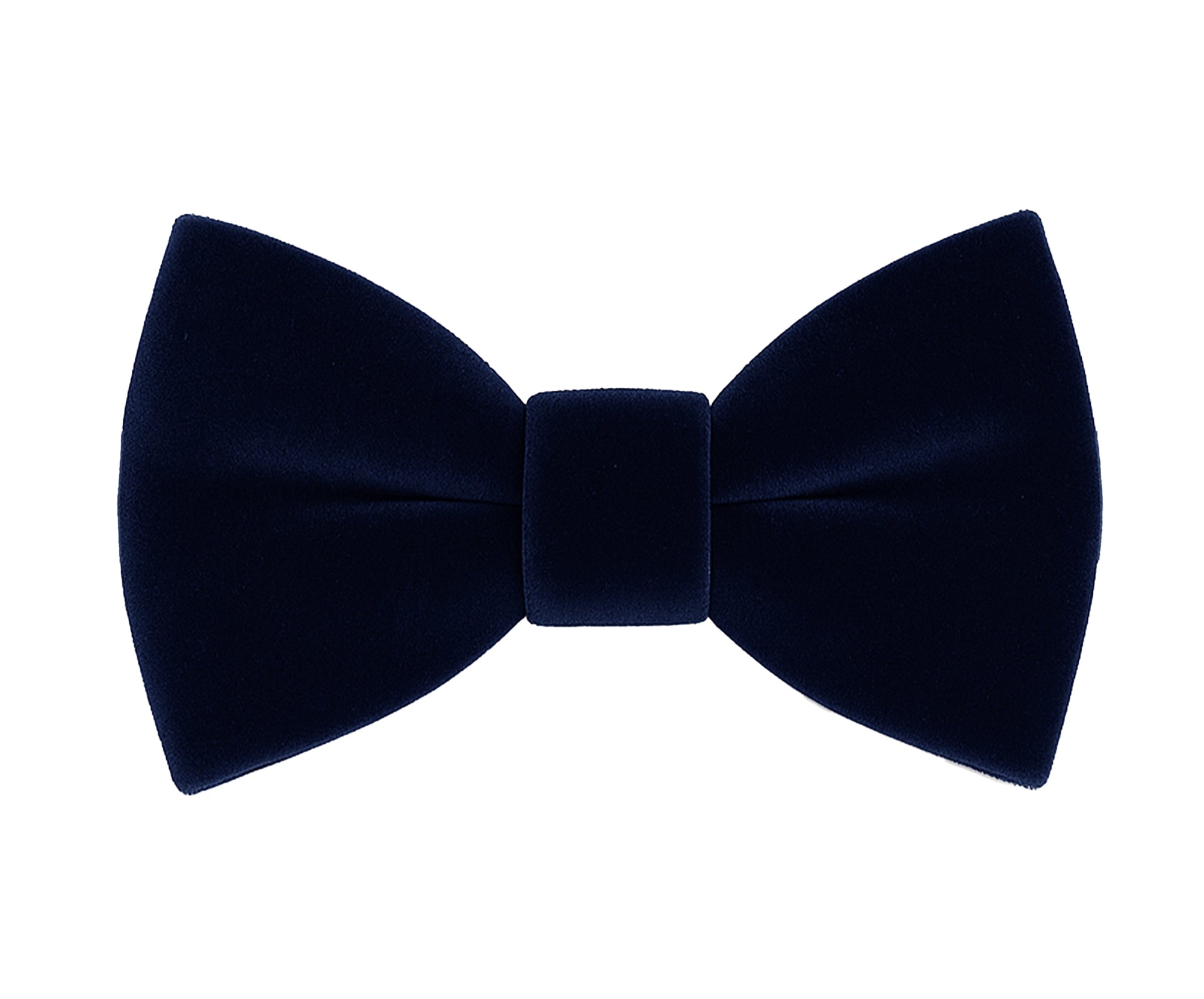 Boys Velvet Dickie Bow Tie & Handkerchief Set - Savoy - Navy Blue