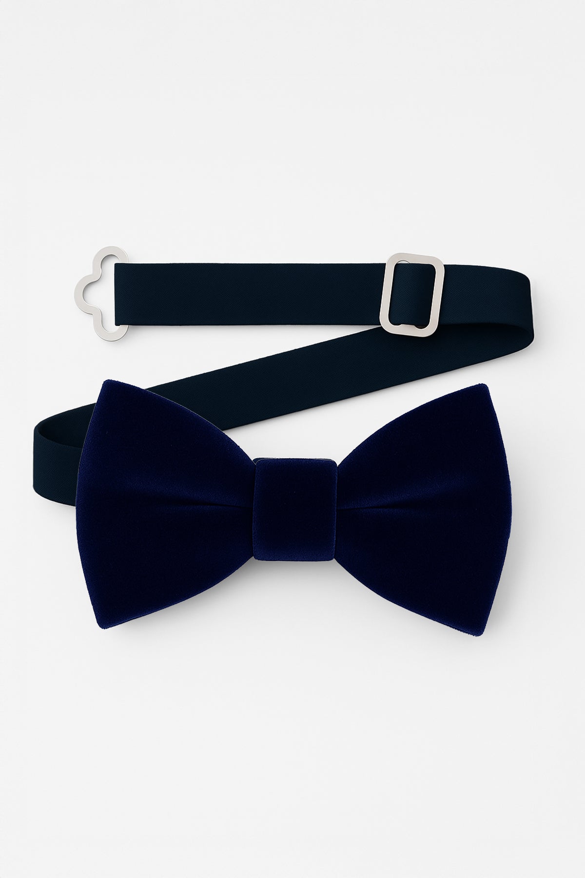 Boys Velvet Dickie Bow Tie & Handkerchief Set - Savoy - Navy Blue Bowtie picture