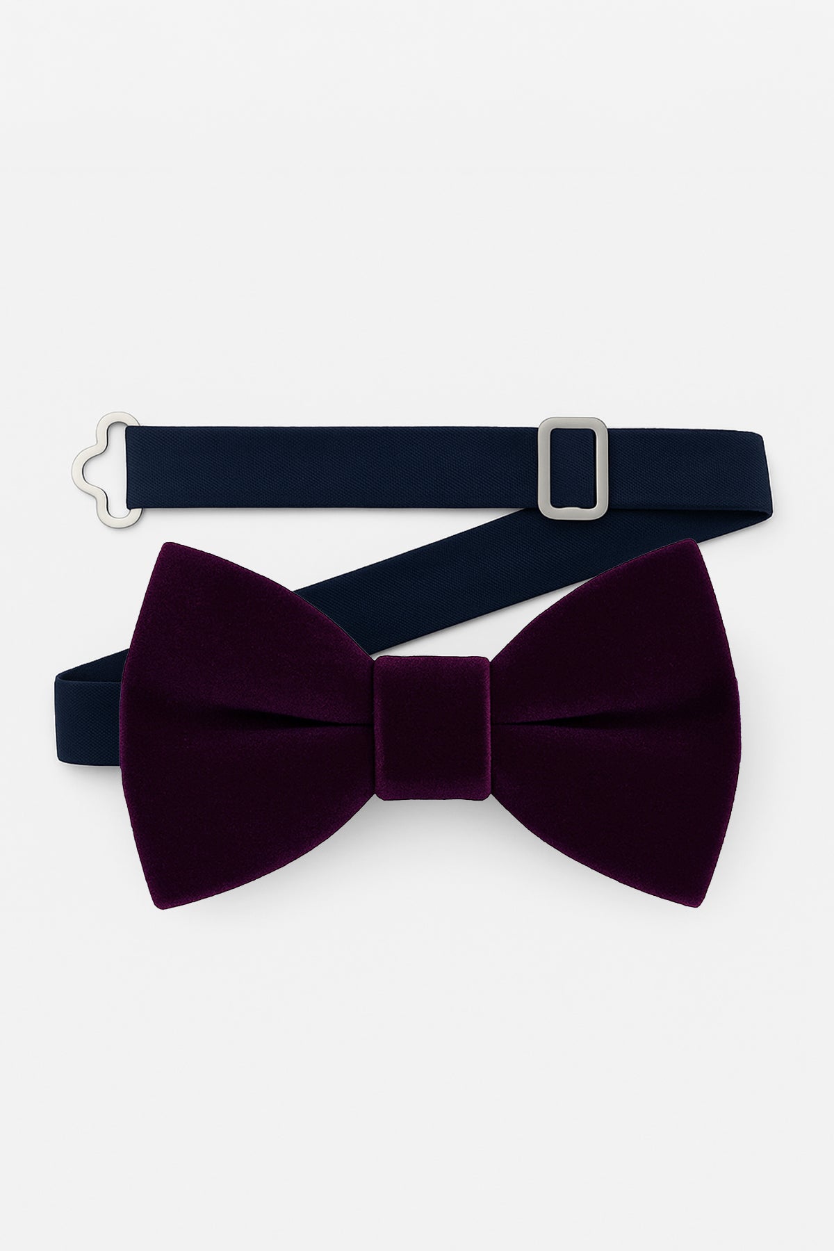 Boys Velvet Dickie Bow Tie & Handkerchief Set - Savoy - Wine bowtie picture