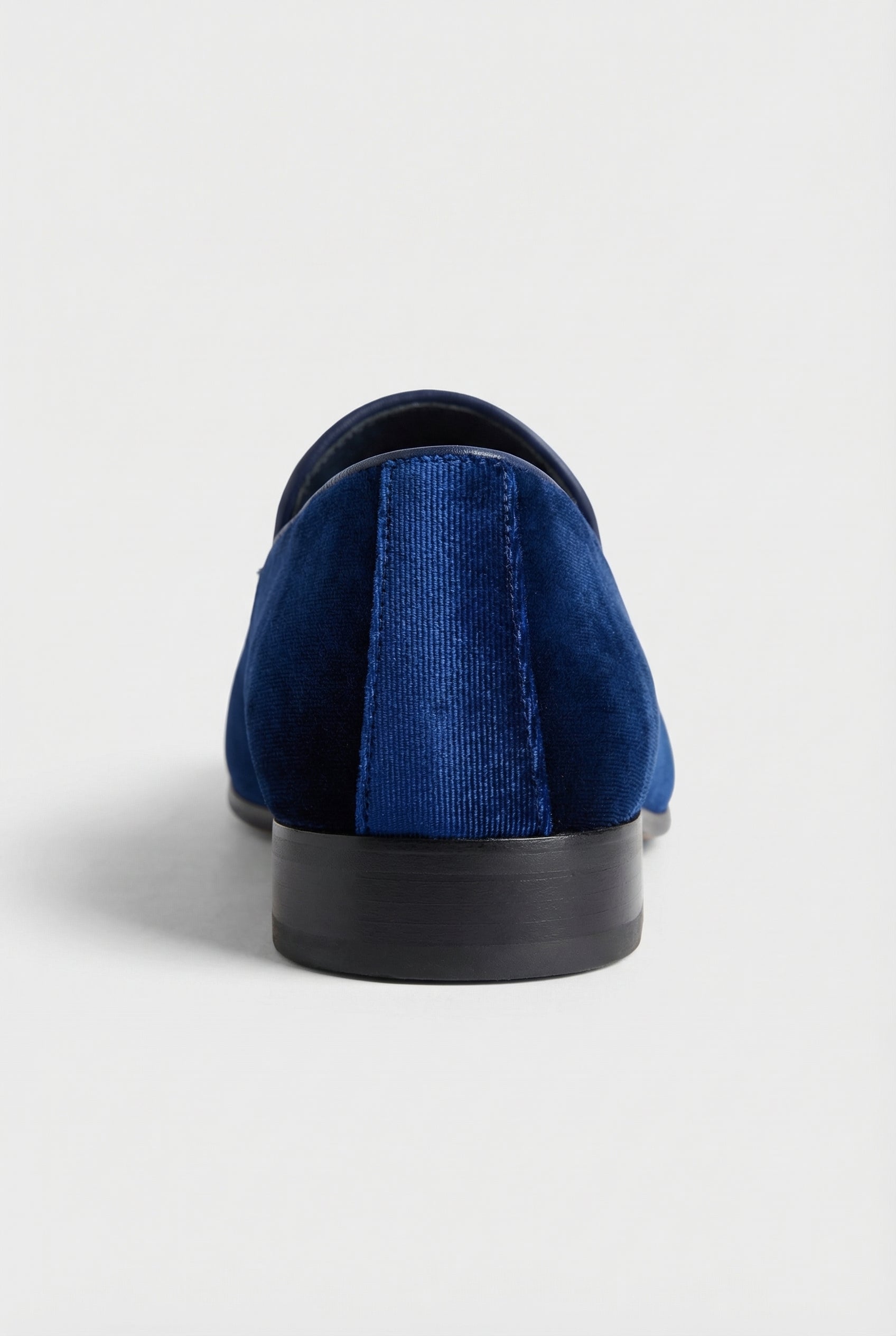 Boys Velvet Loafer Shoes - Jackson Blue Back Picture