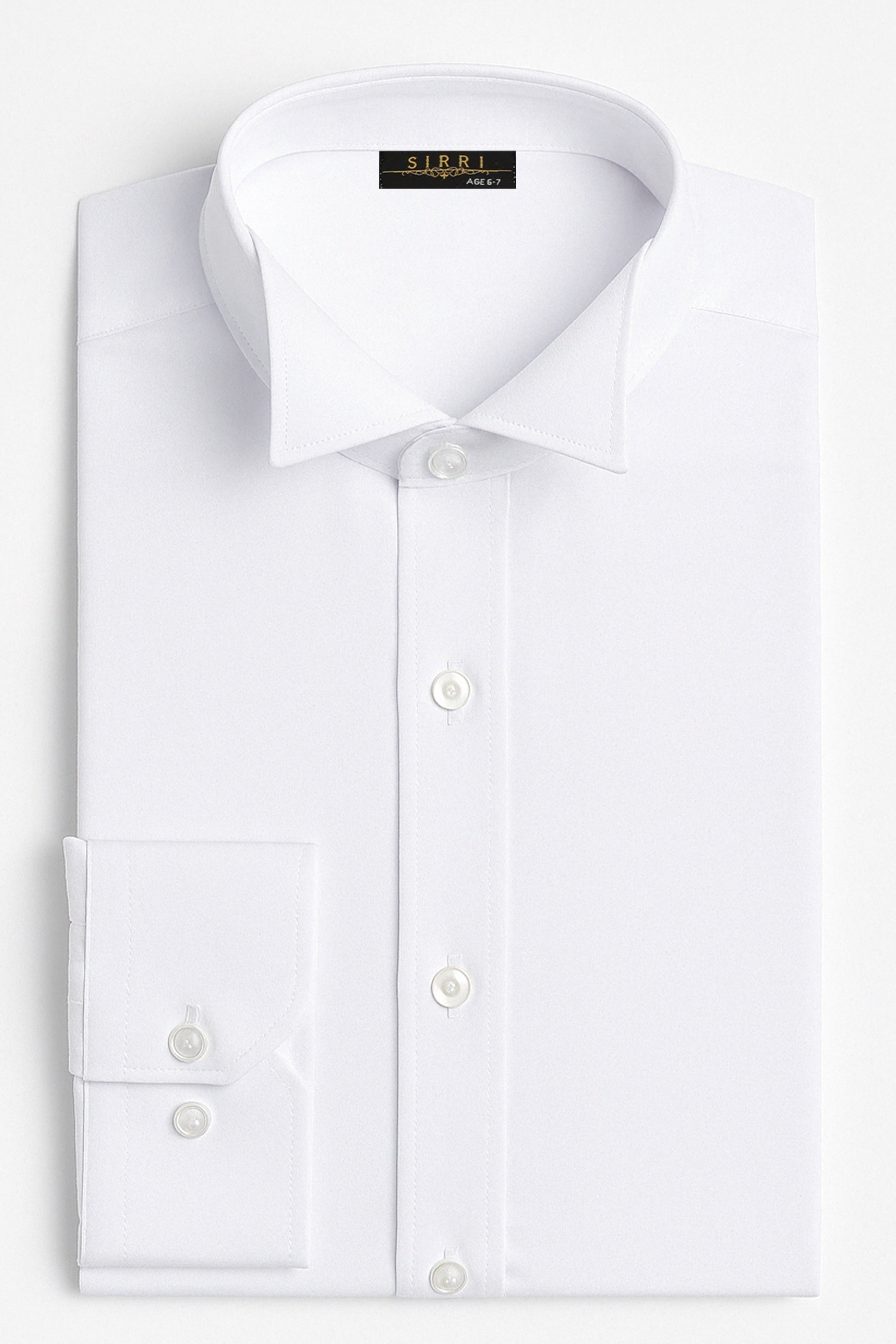 Boys Wing Collar Slim Fit Tuxedo White Shirt - White