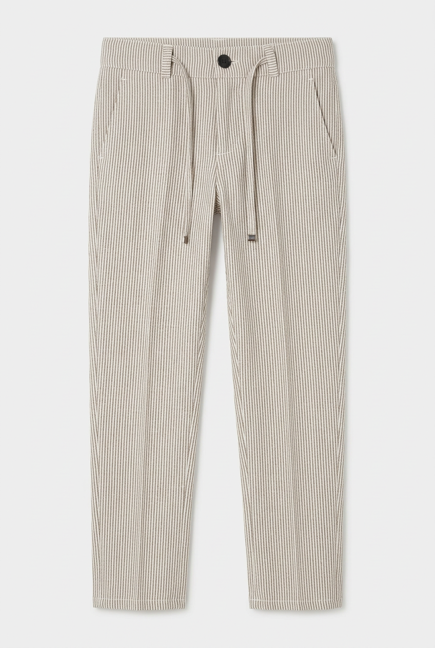 Boys’ 3-Piece Pinstripe Double-Breasted Suit - Beige & Brown