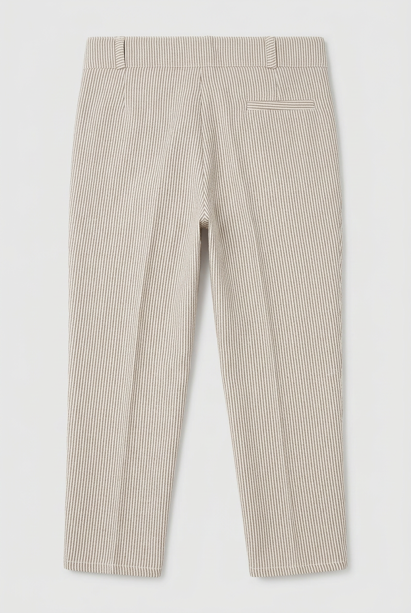 Boys’ 3-Piece Pinstripe Double-Breasted Suit - Beige & Brown