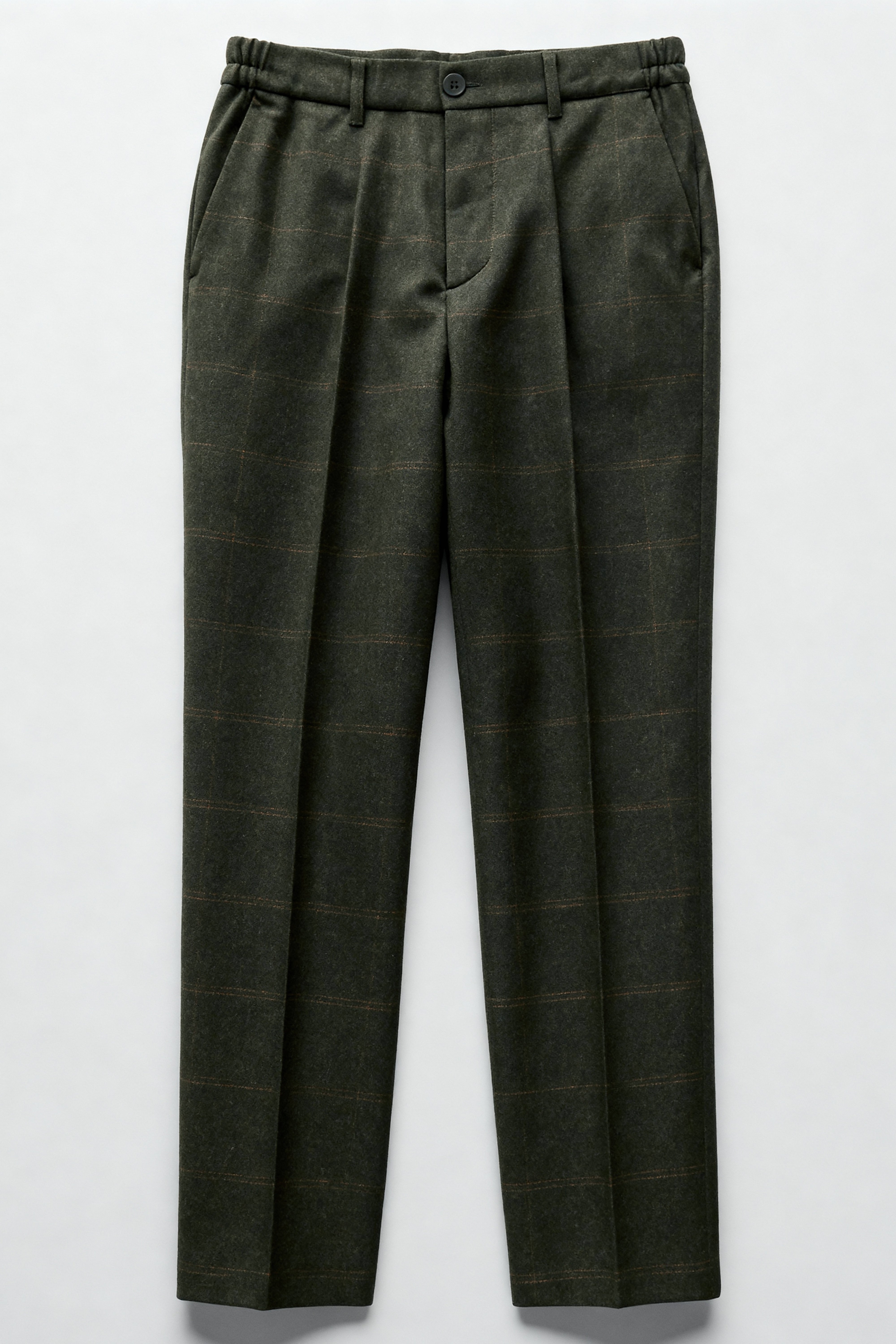 Boys 3-Piece Wool Tweed Windowpane Check Suit - Joshua - Forest Green