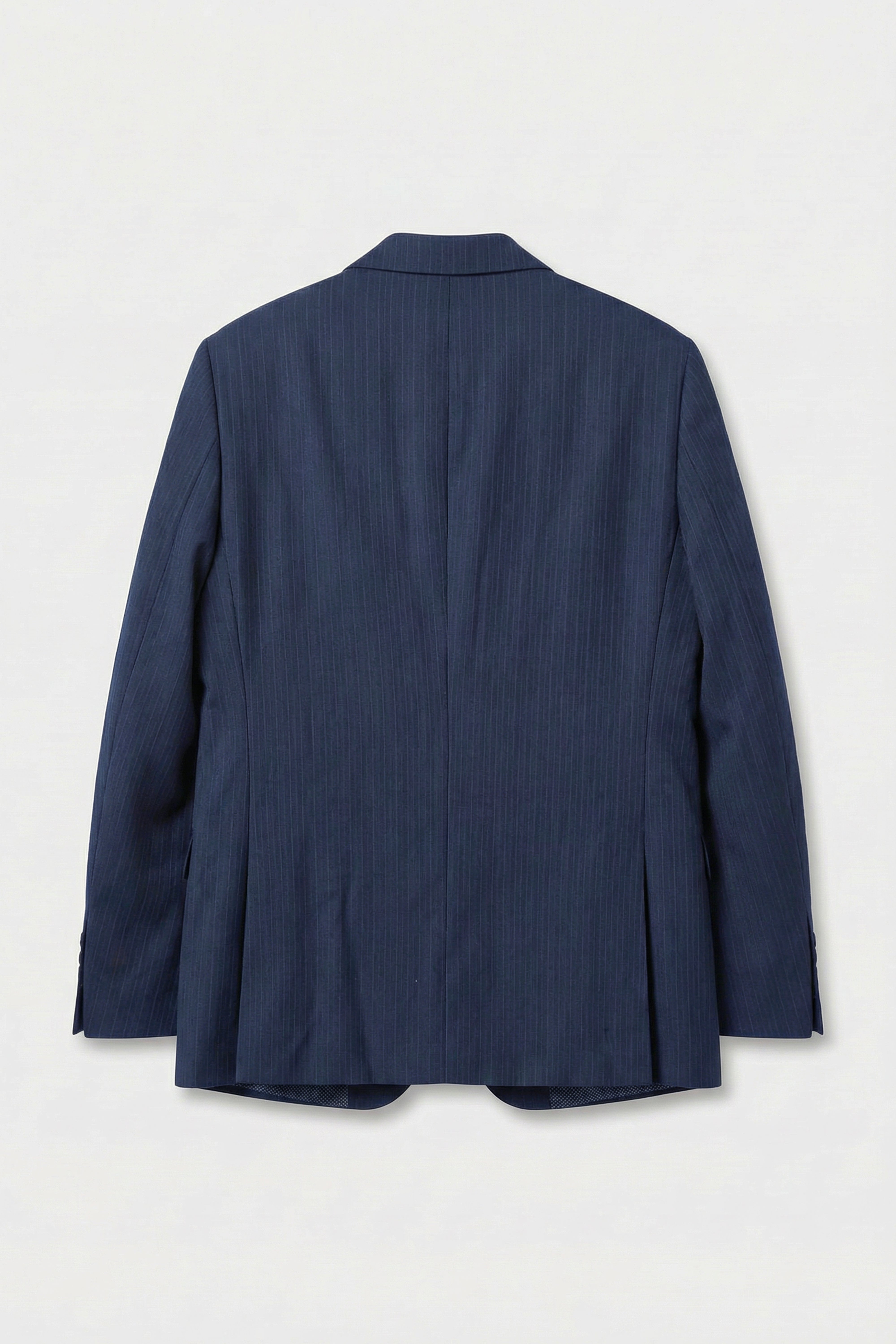 Boys 5-Piece Herringbone Pinstripe Suit - Dawson - Navy Blue