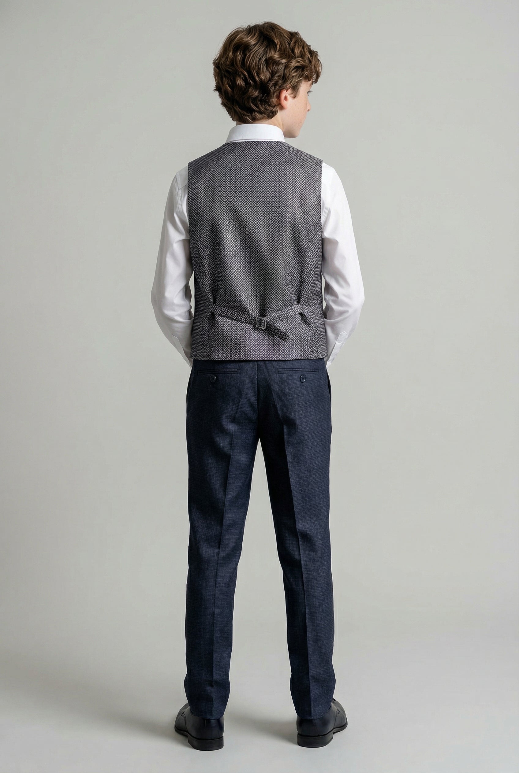 Boys 5-Piece Textured Weave Tailored Fit Suit - Zion