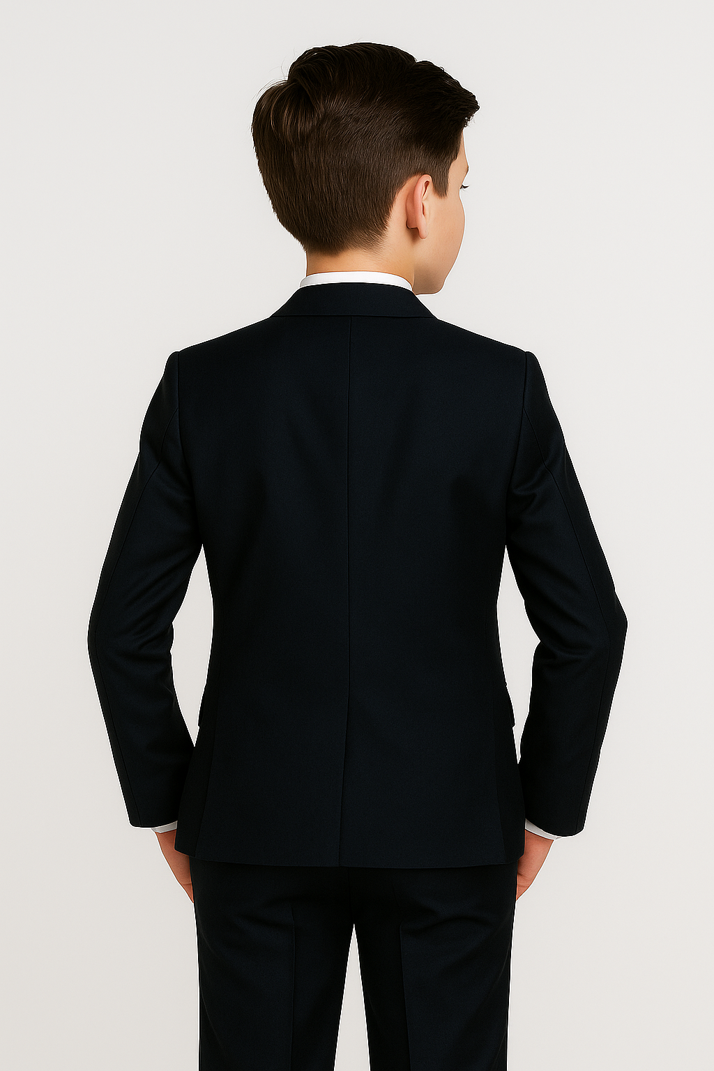 Boys 5 PC Navy Dinner Suit - Lilac