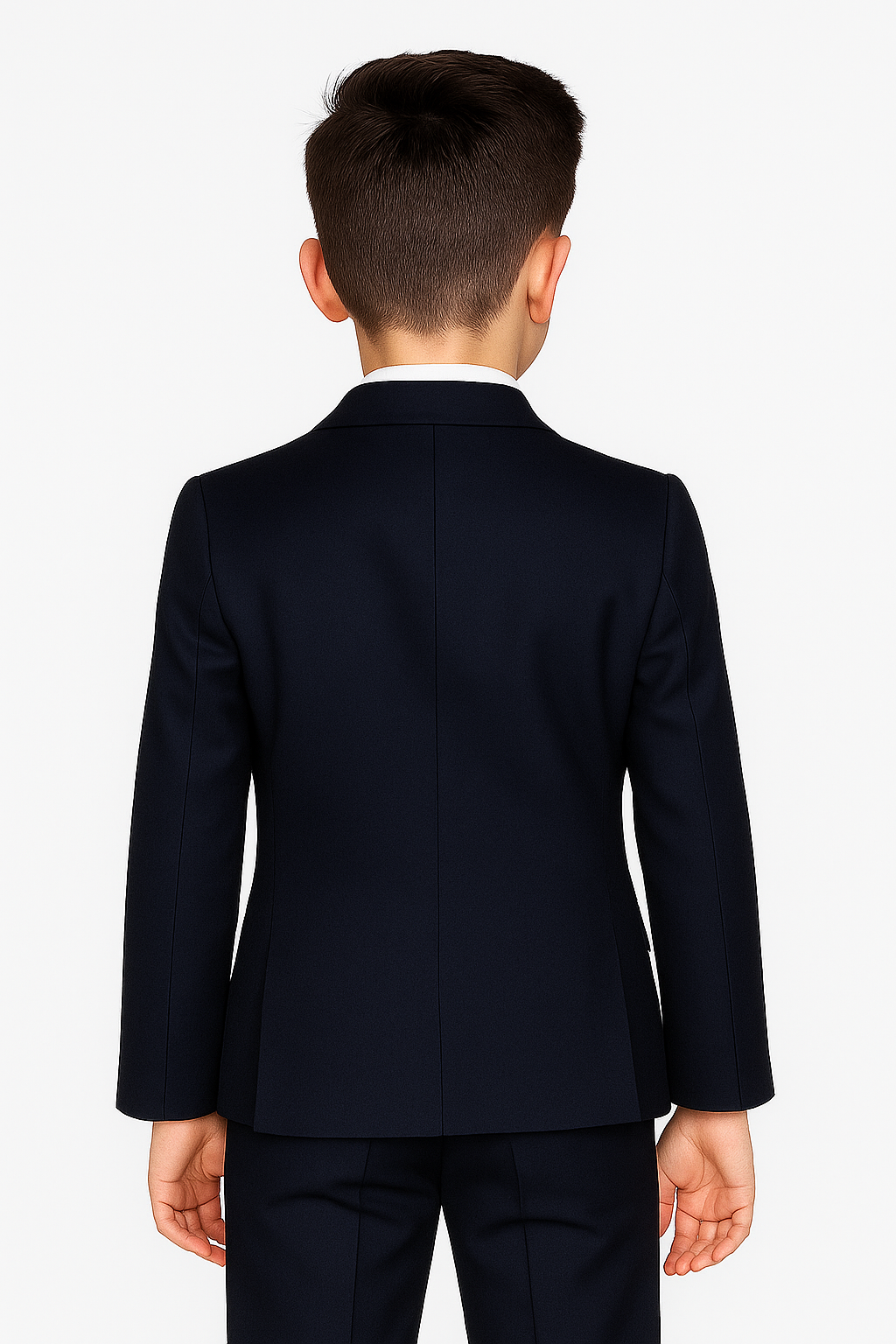 Boys 5 PC Navy Dinner Suit - Burgundy