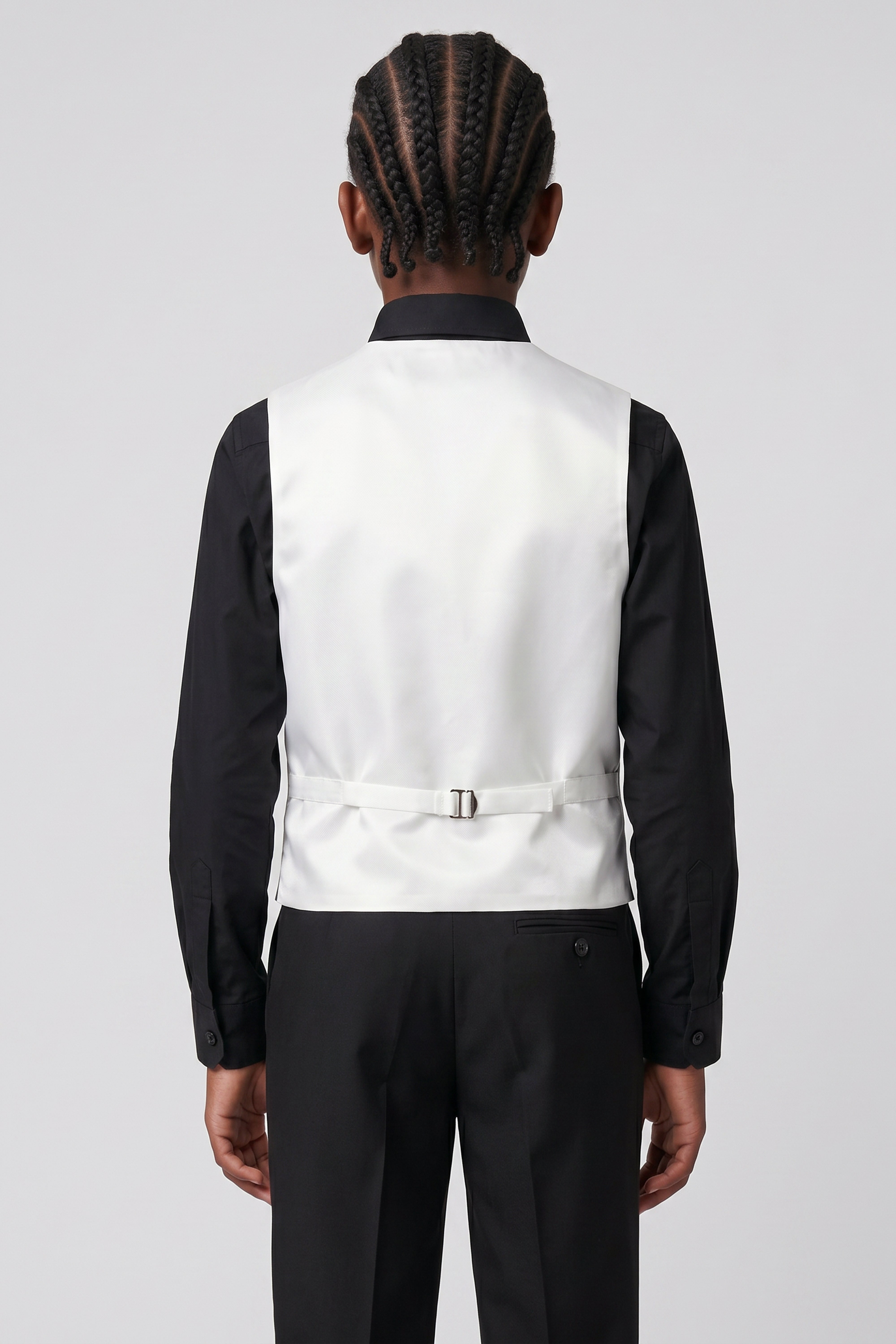Boys’ 6-Piece Tuxedo Dinner Suit with Double Breasted Waistcoat - DAMATLIK - Ivory