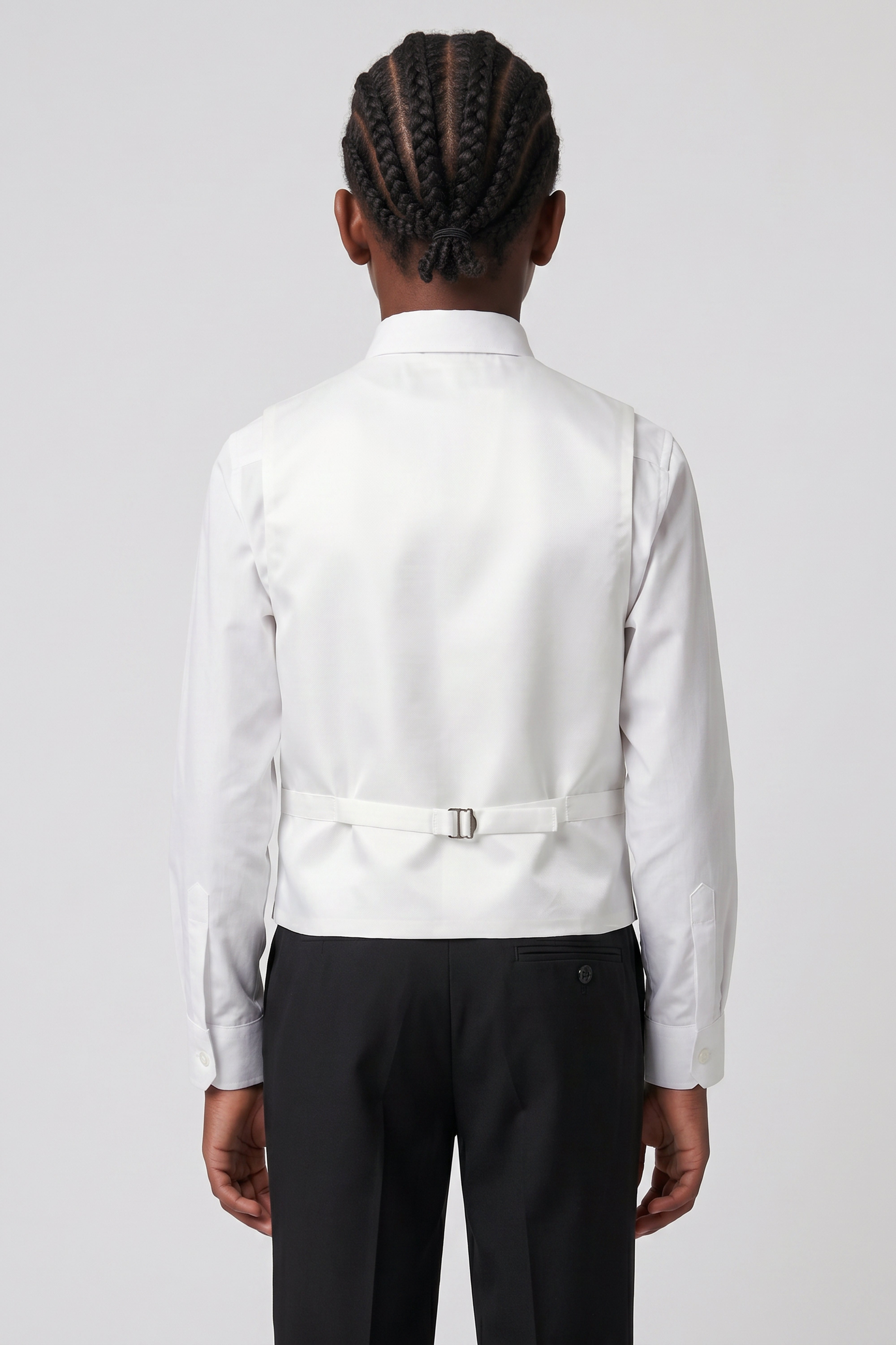 Boys’ 6-Piece Tuxedo Dinner Suit with Double Breasted Waistcoat - DAMATLIK W - Ivory