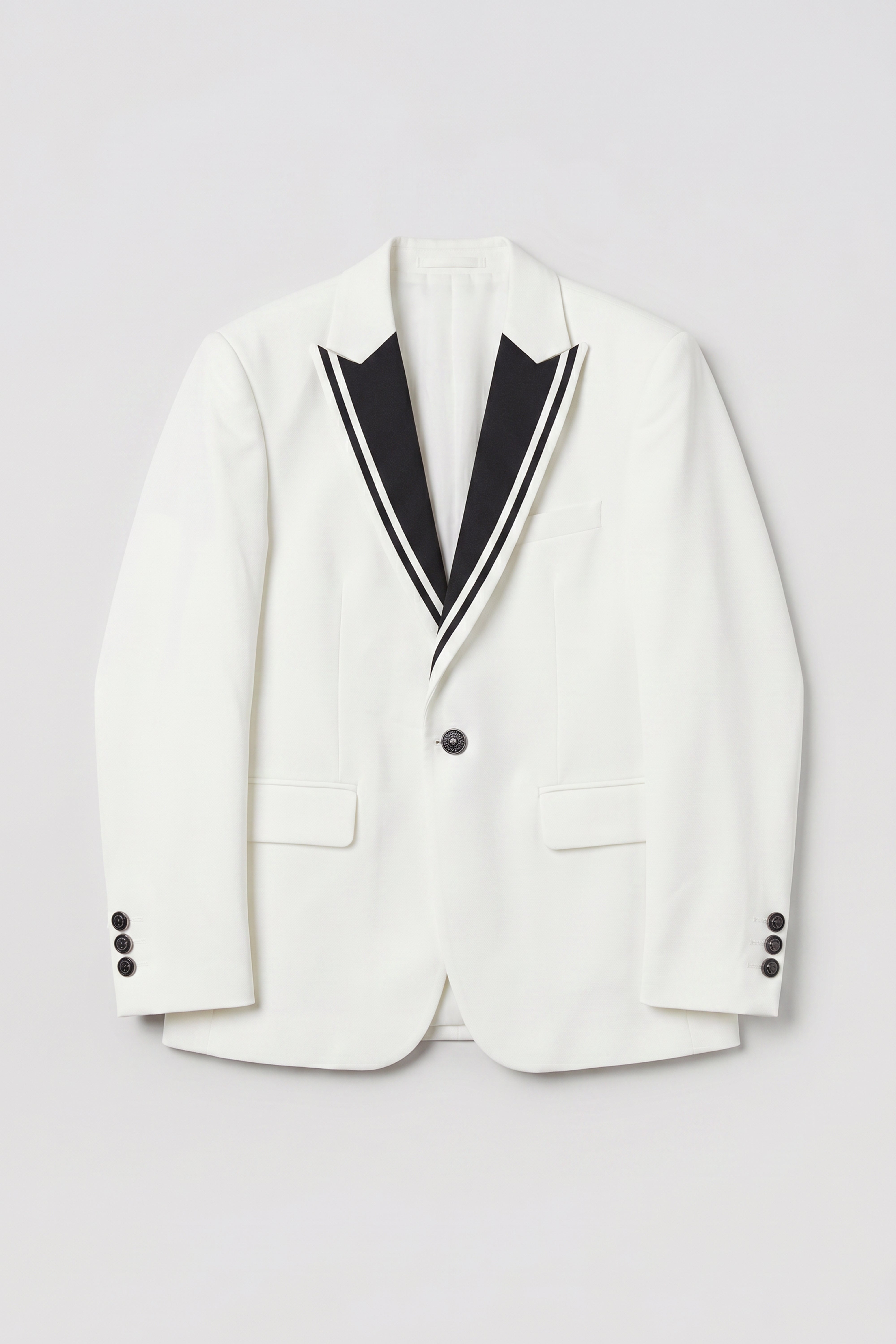 Boys’ 6-Piece Tuxedo Dinner Suit with Double Breasted Waistcoat - DAMATLIK W - Ivory