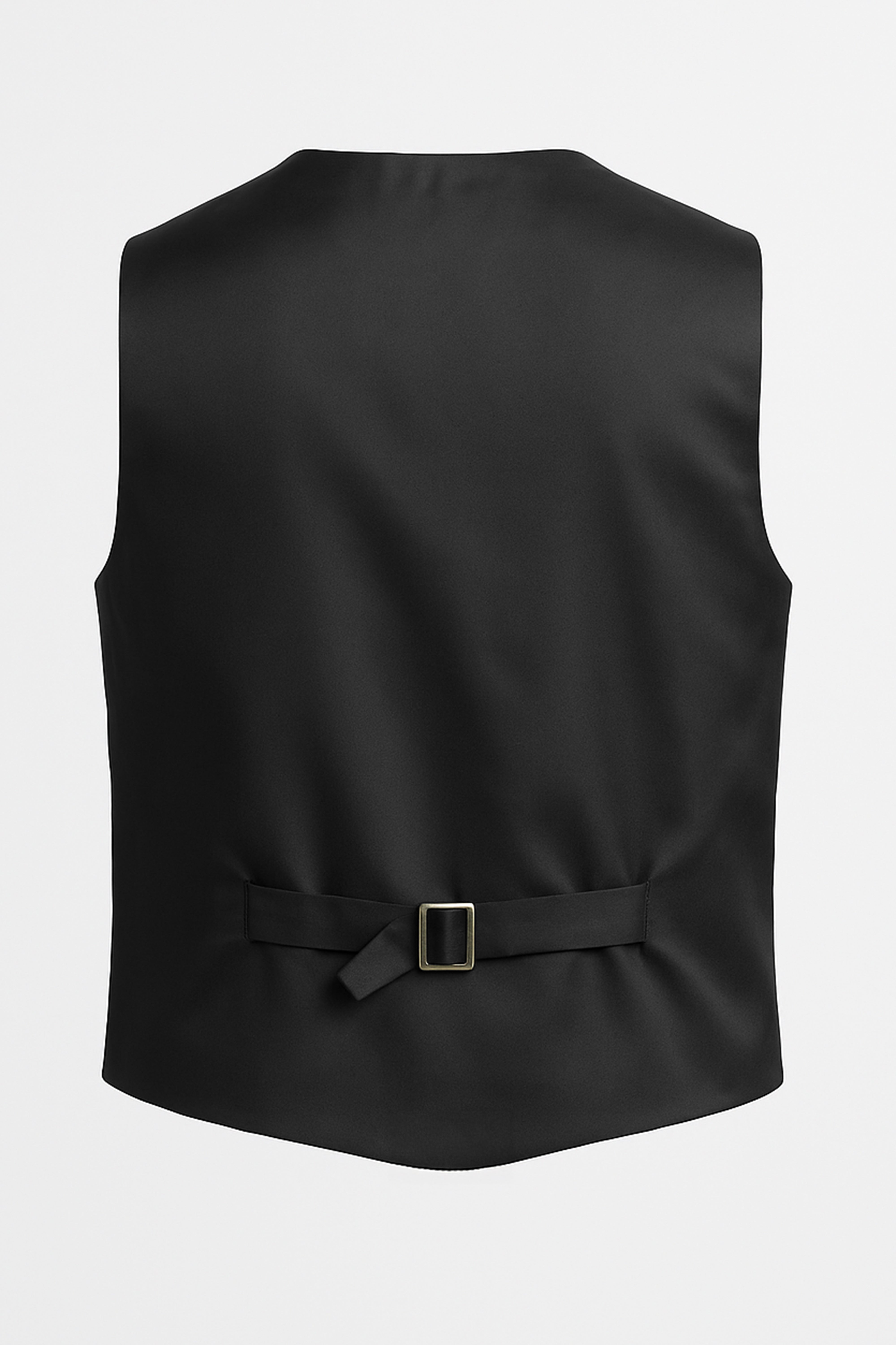 Boys’ 7-Piece Self-Patterned Formal Suit Set - Planet - Black - Waistcoat Back Picture