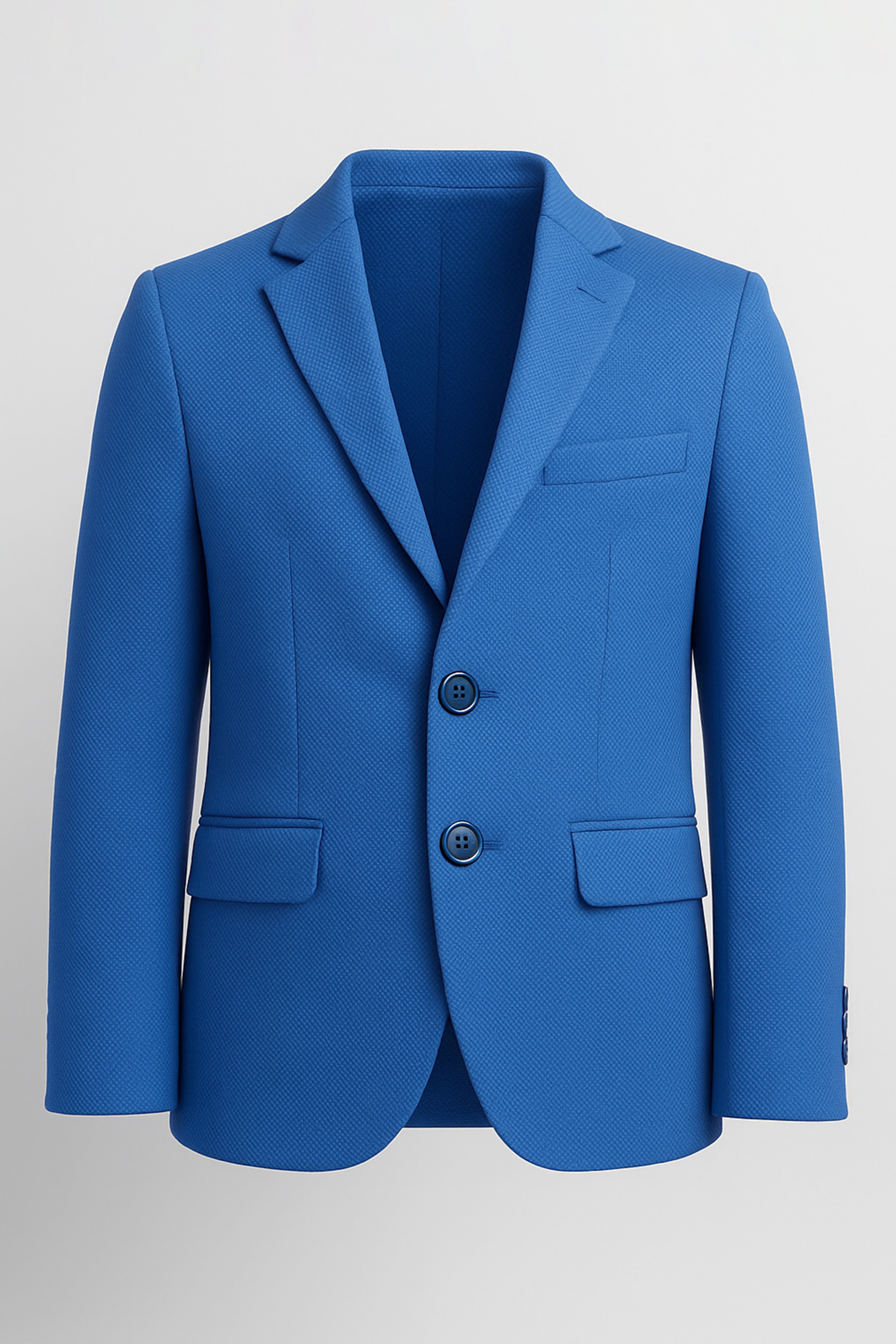 Boys’ 7-Piece Self-Patterned Formal Suit Set - Planet - Indigo Blue Jacket Picture