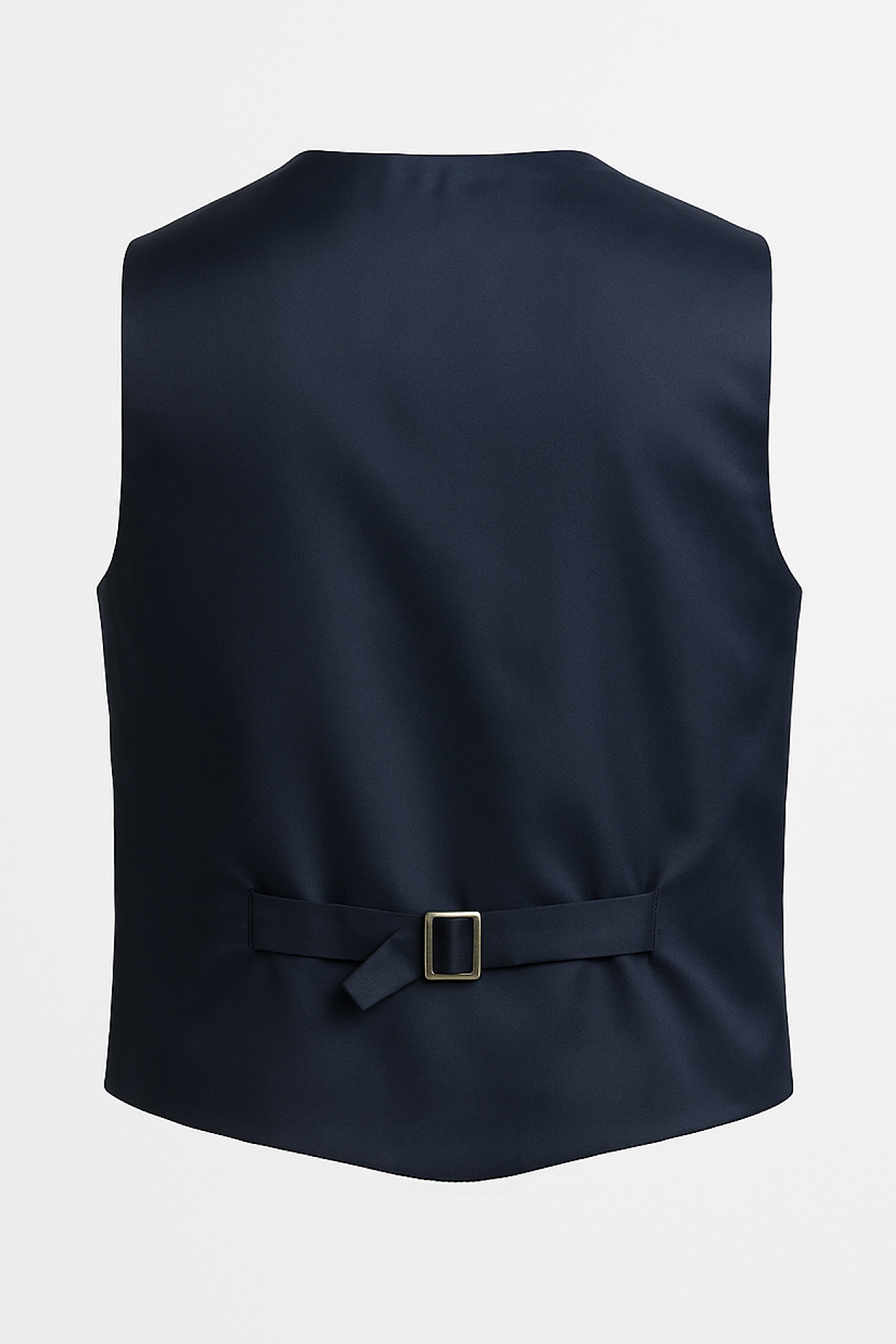 Boys’ 7-Piece Self-Patterned Formal Suit Set - Planet - Indigo Blue Waistcoat Back Picture