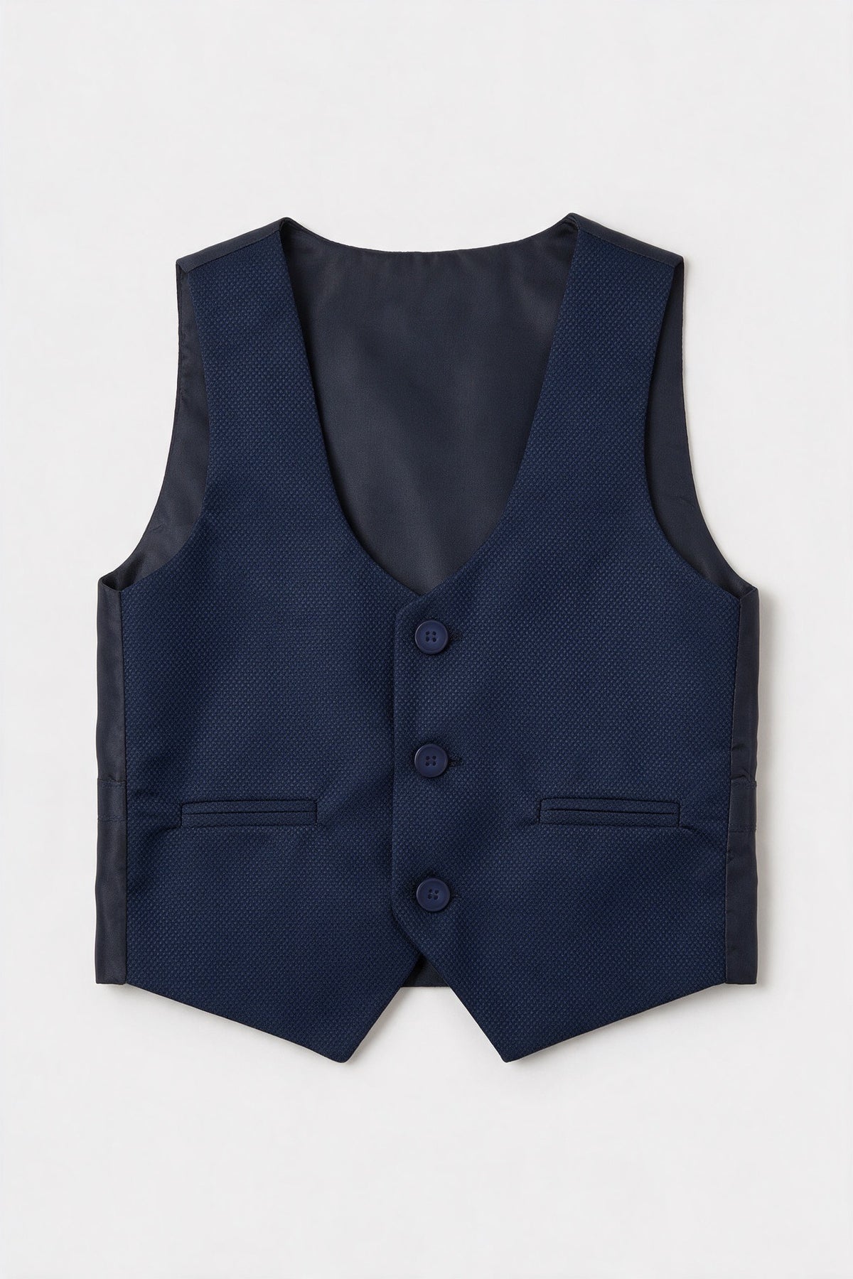 Boys’ 7-Piece Self-Patterned Formal Suit Set - Planet - Navy