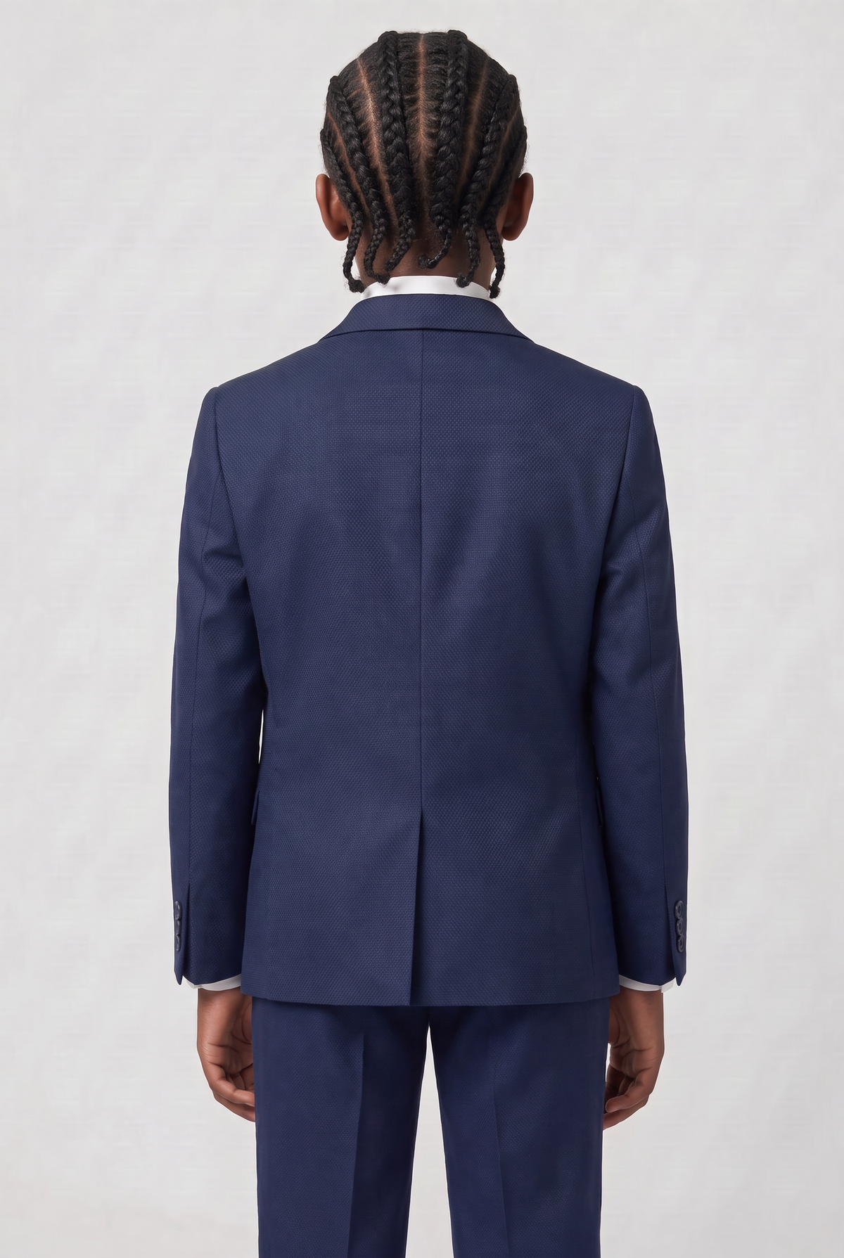 Boys’ 7-Piece Self-Patterned Formal Suit Set - Planet - Navy