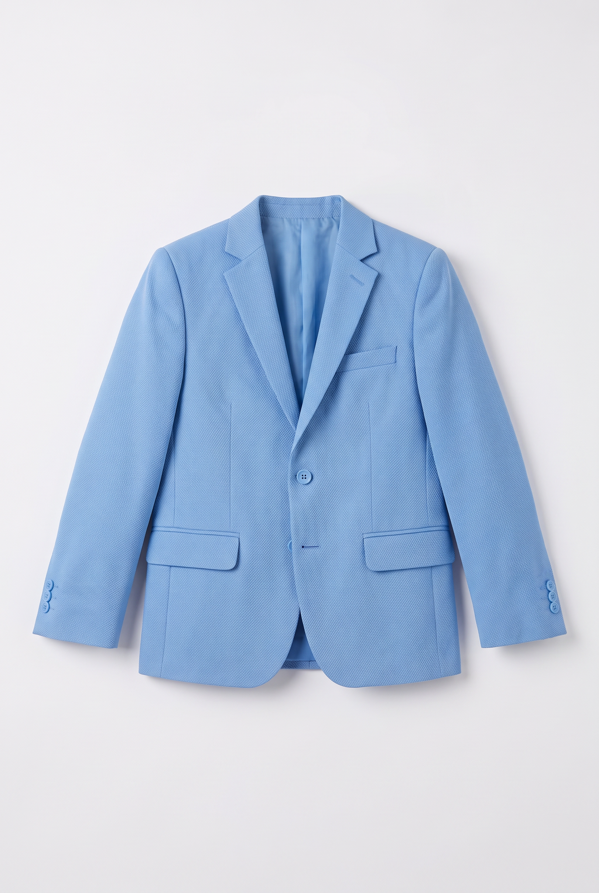 Boys’ 7-Piece Self-Patterned Formal Suit Set - Planet - Sky Blue
