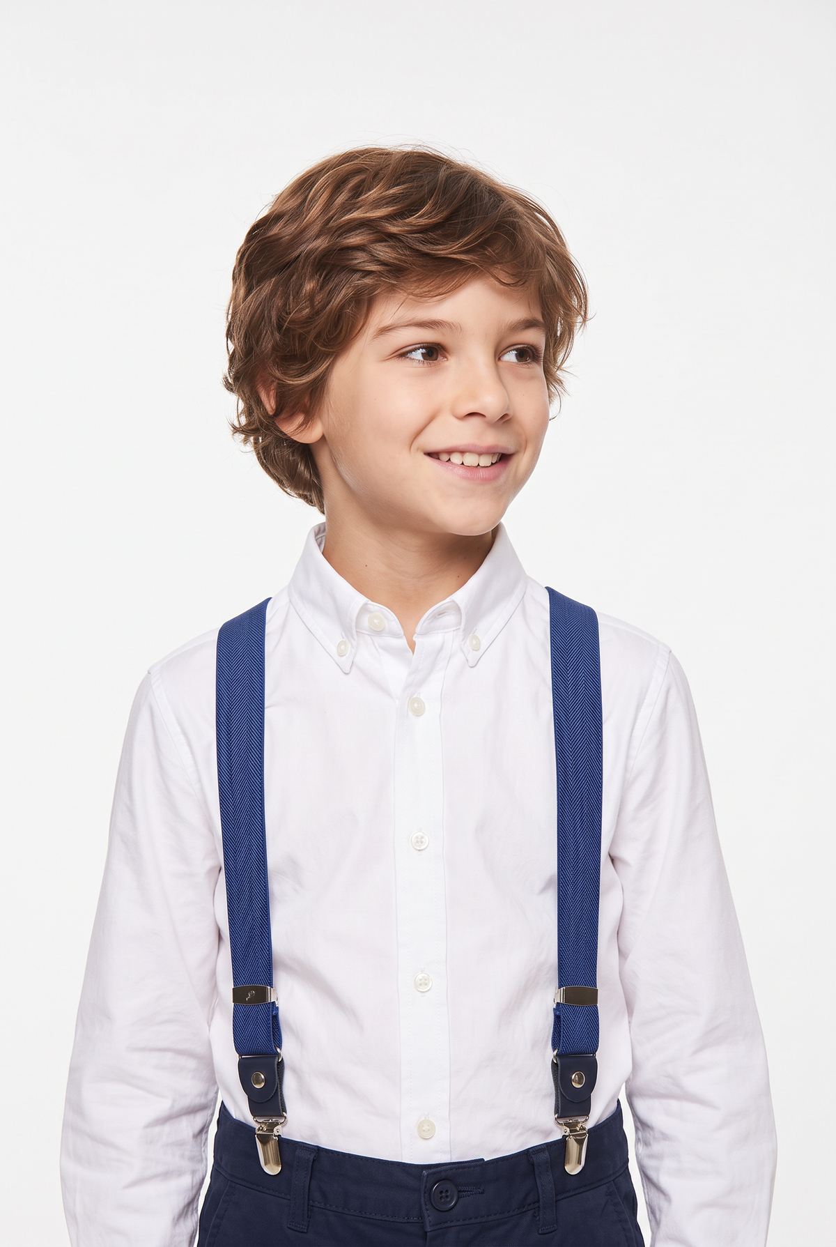 Boys Adjustable Y-Shape Suspenders - Parlement Blue