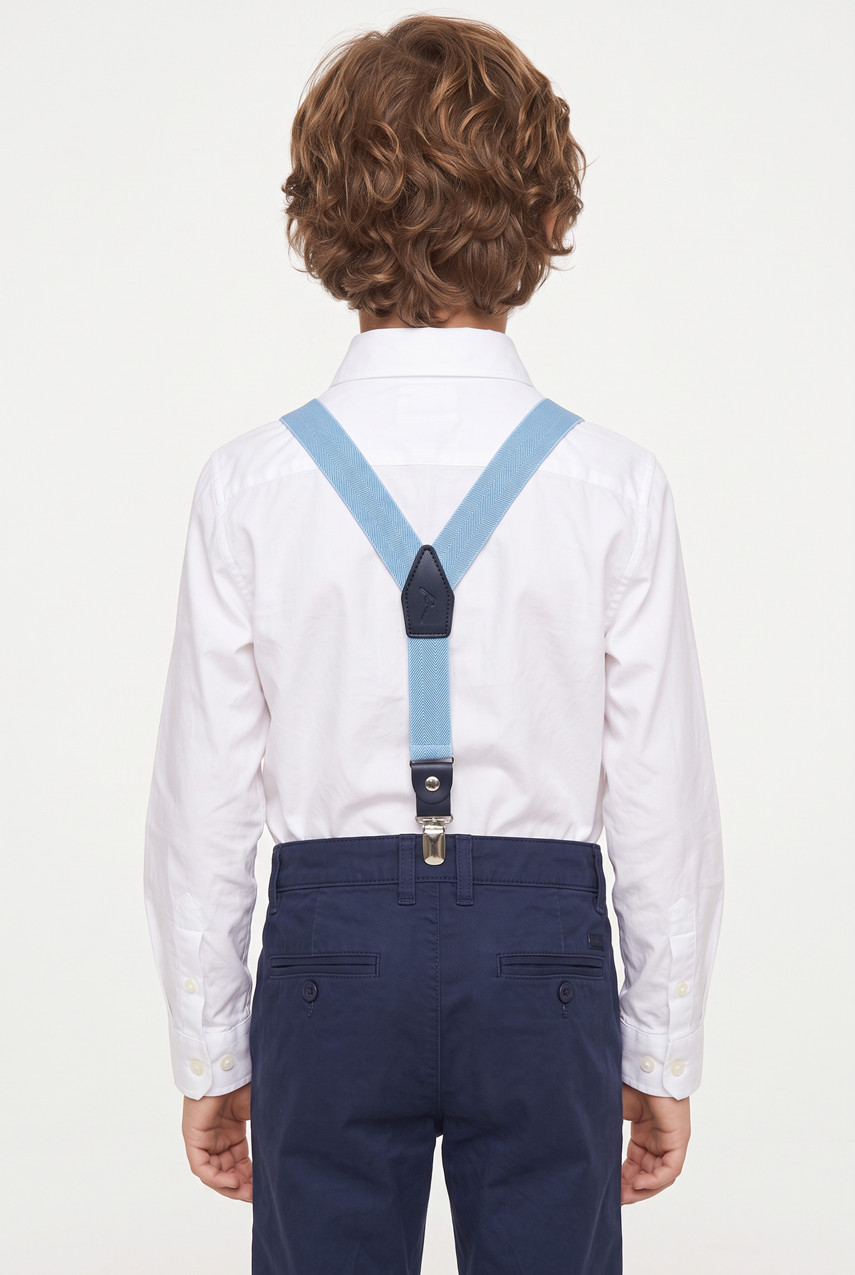 Boys Adjustable Y-Shape Suspenders - Sky Blue
