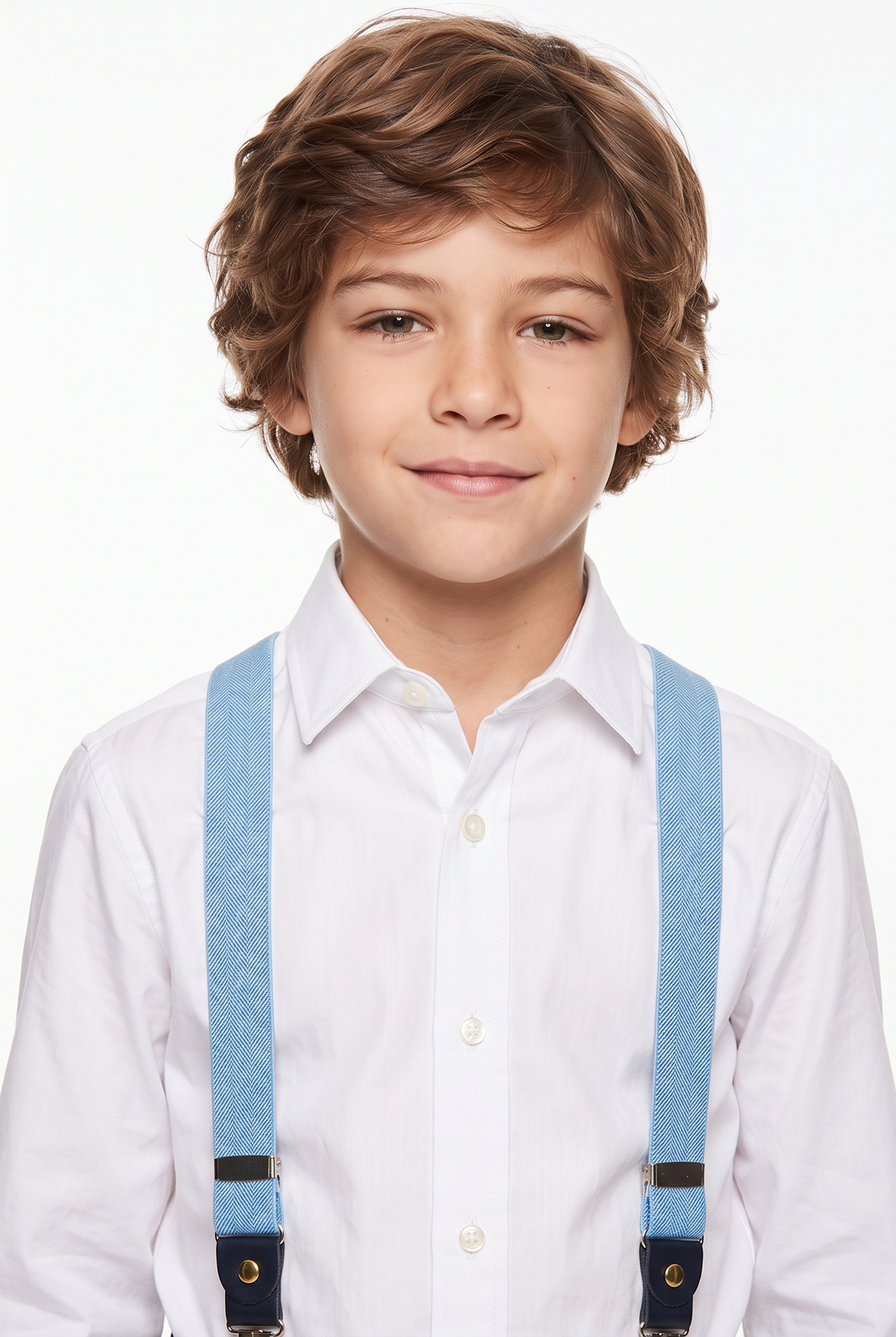 Boys Adjustable Y-Shape Suspenders - Sky Blue
