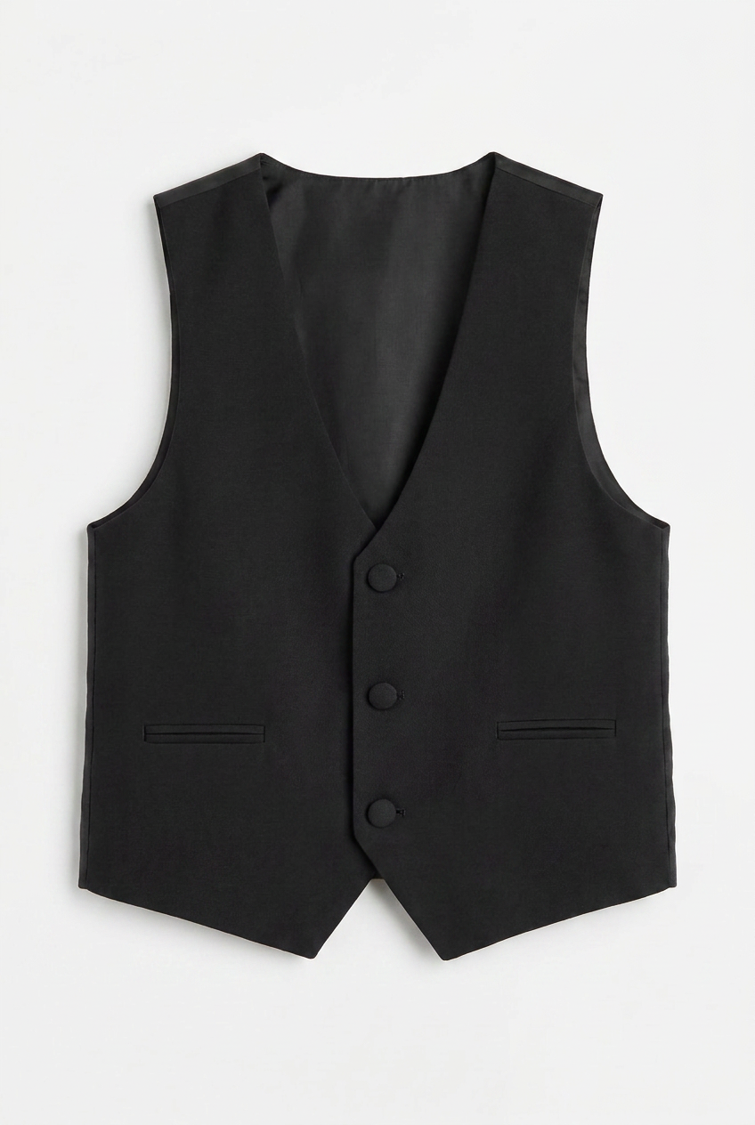 Boys' Black Tuxedo Suit with Cufflink Shirt
