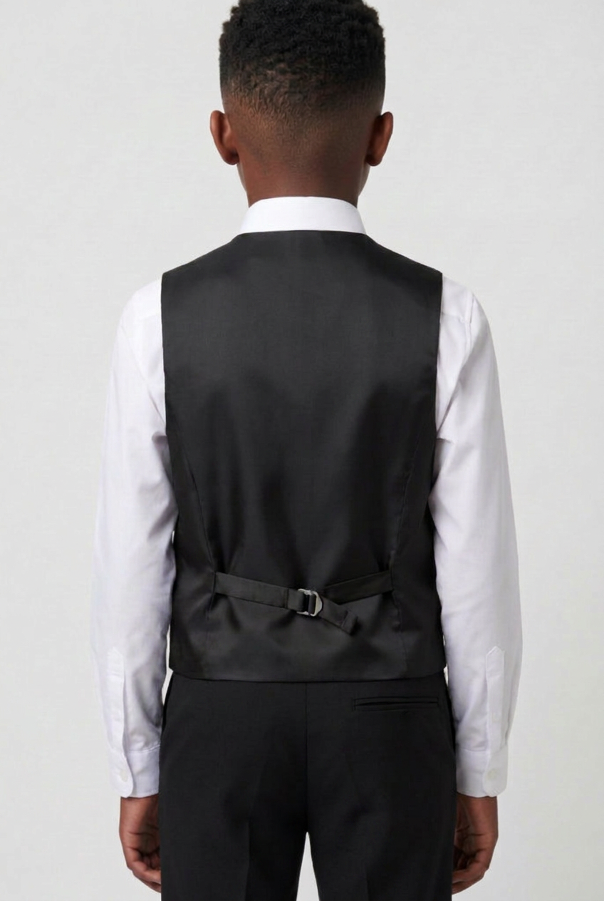 Boys' Black Tuxedo Suit with Cufflink Shirt