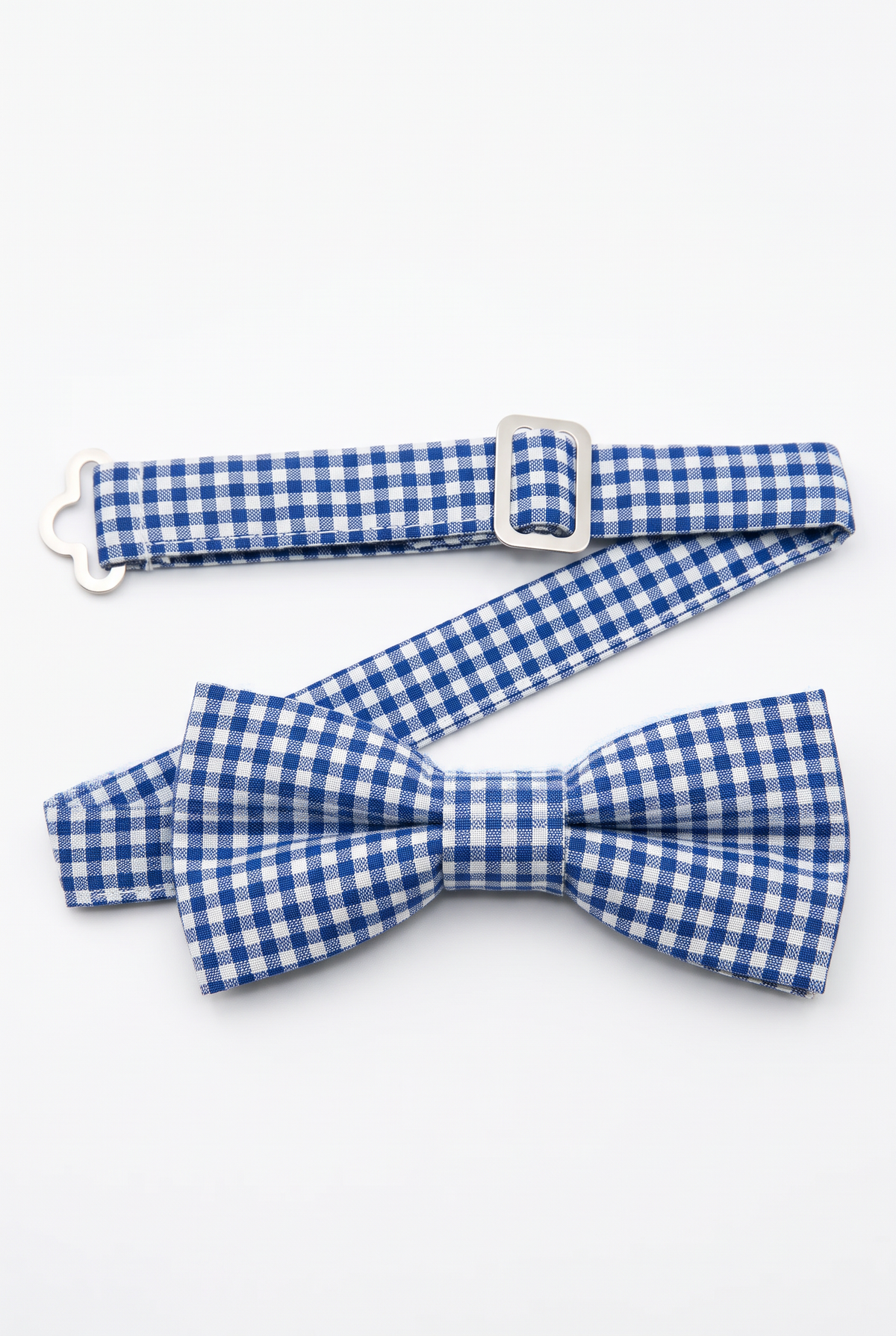 Boys' Checkered Bow Tie - BWC - Blue Strap Picture