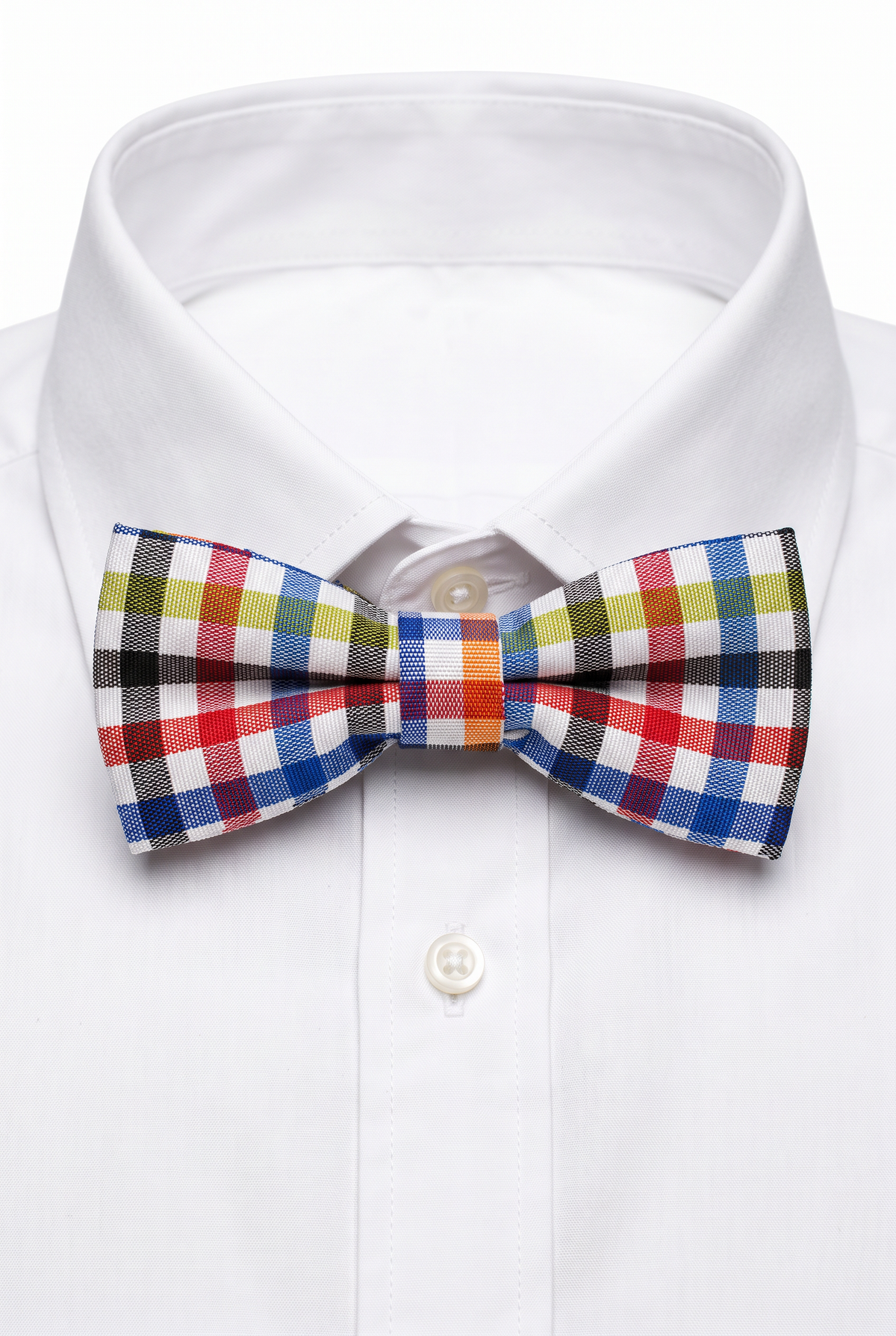 Boys' Checkered Bow Tie - BWC - Multi Cloured with shirt