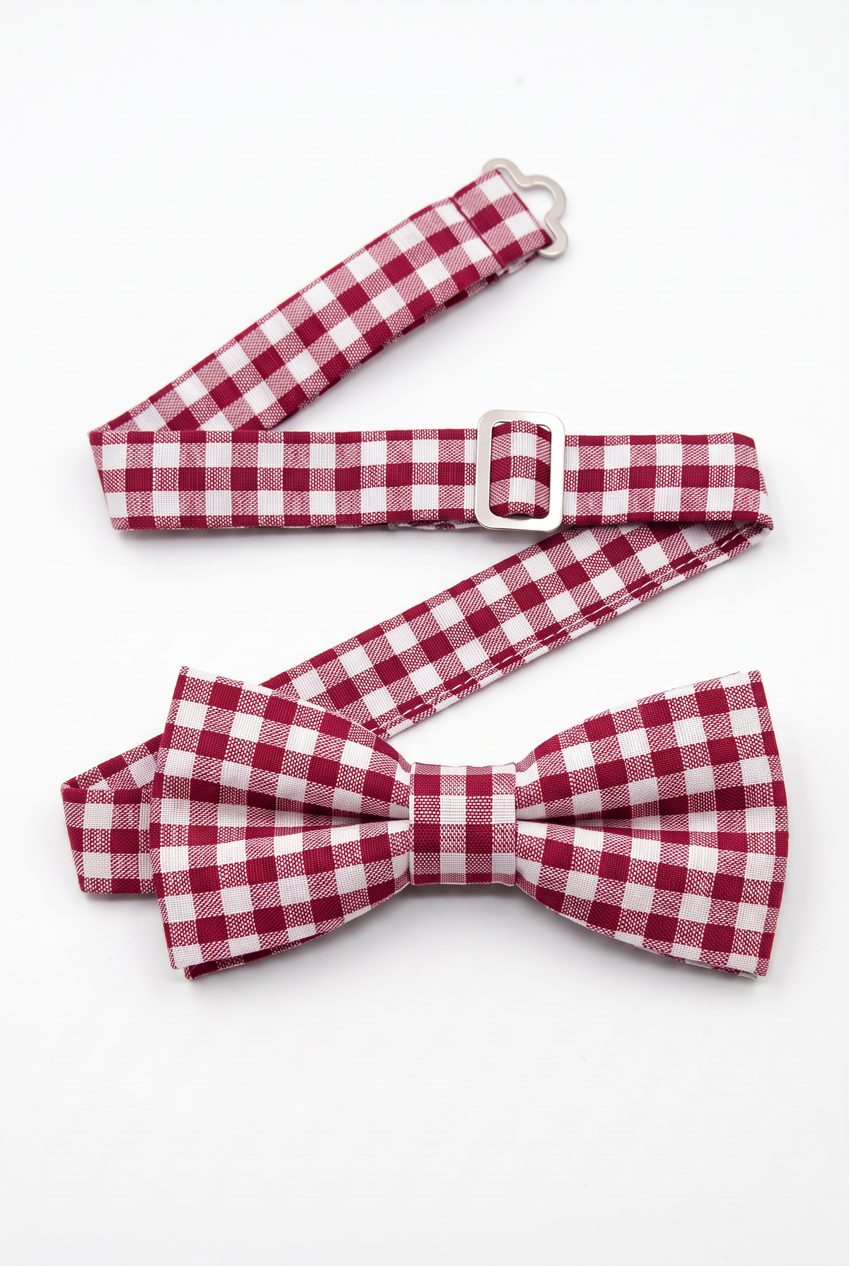 Boys' Checkered Bow Tie - BWC - Pink strap picture