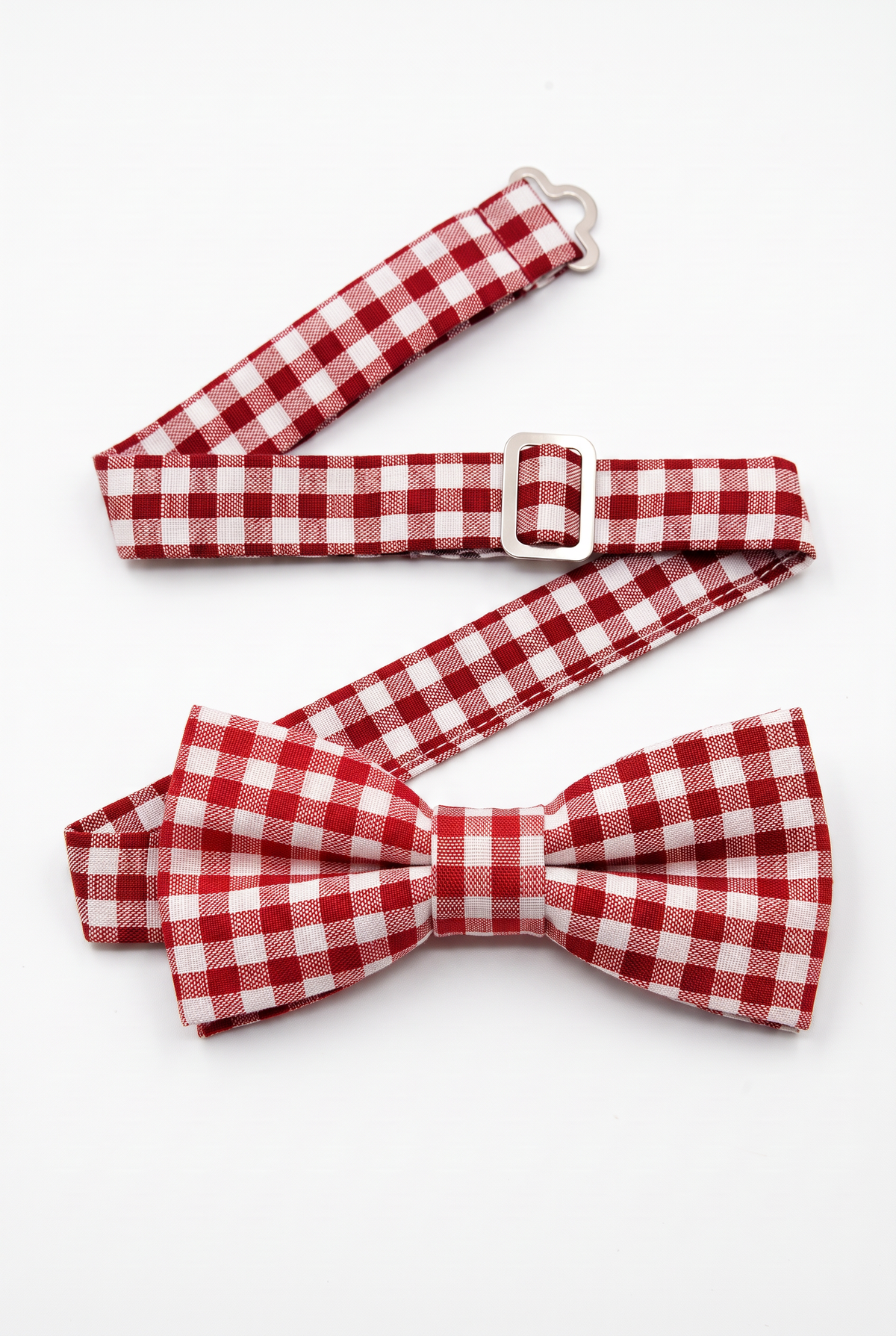 Boys' Checkered Bow Tie - BWC - Red picture