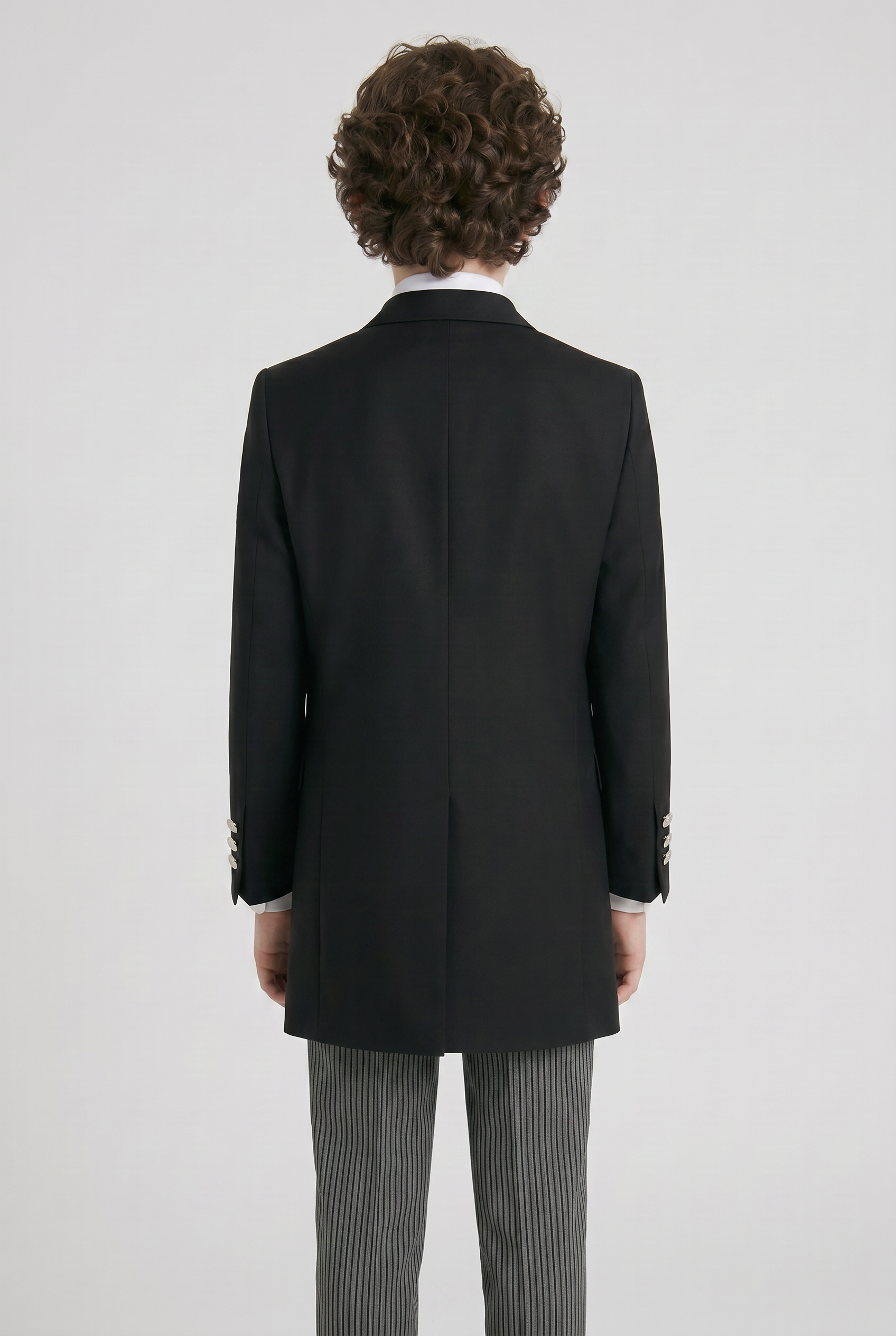 Boys Complete Tail Morning Suit - Black - Ivory