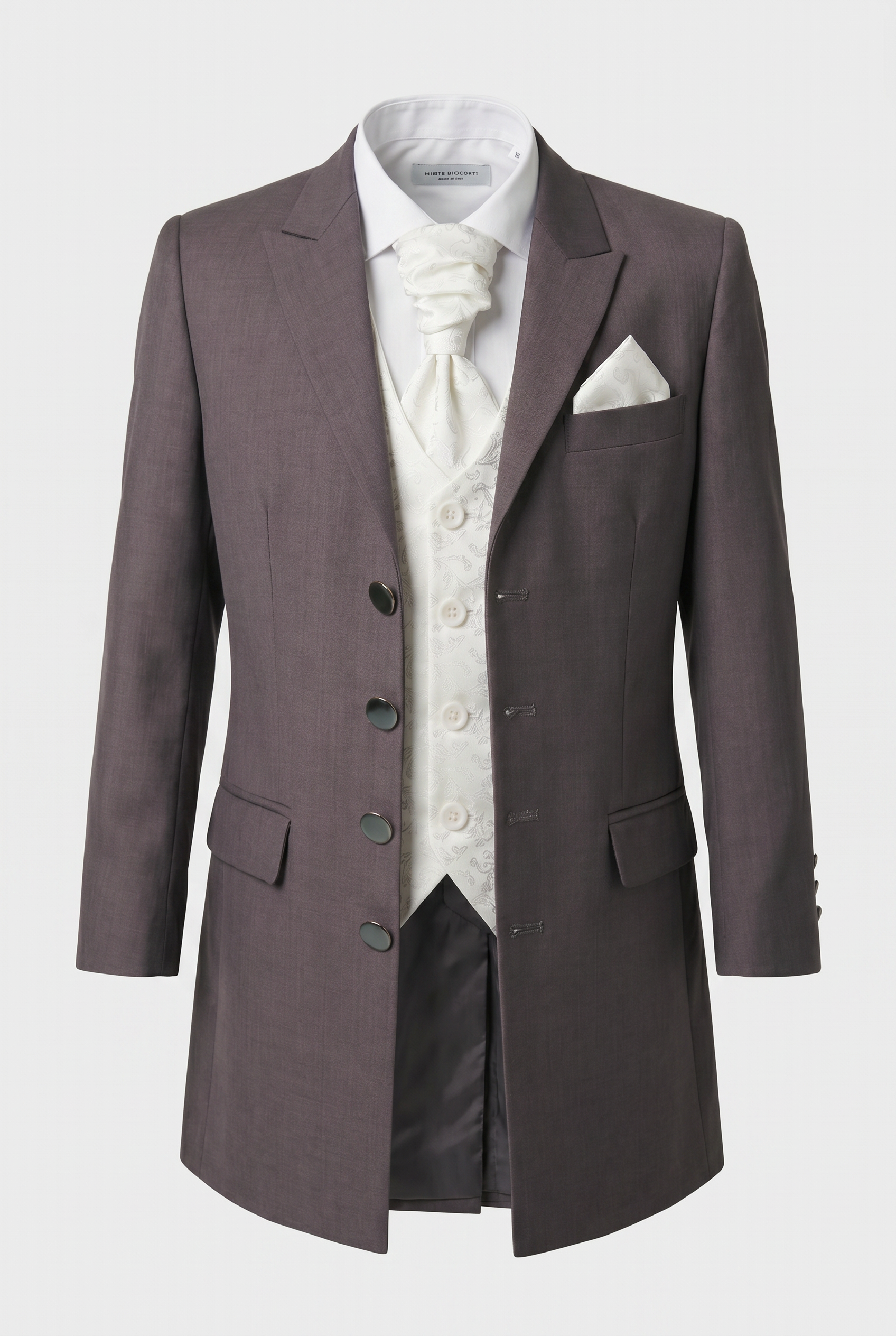 Boys Complete Tail Morning Suit - Charcoal Grey - Ivory