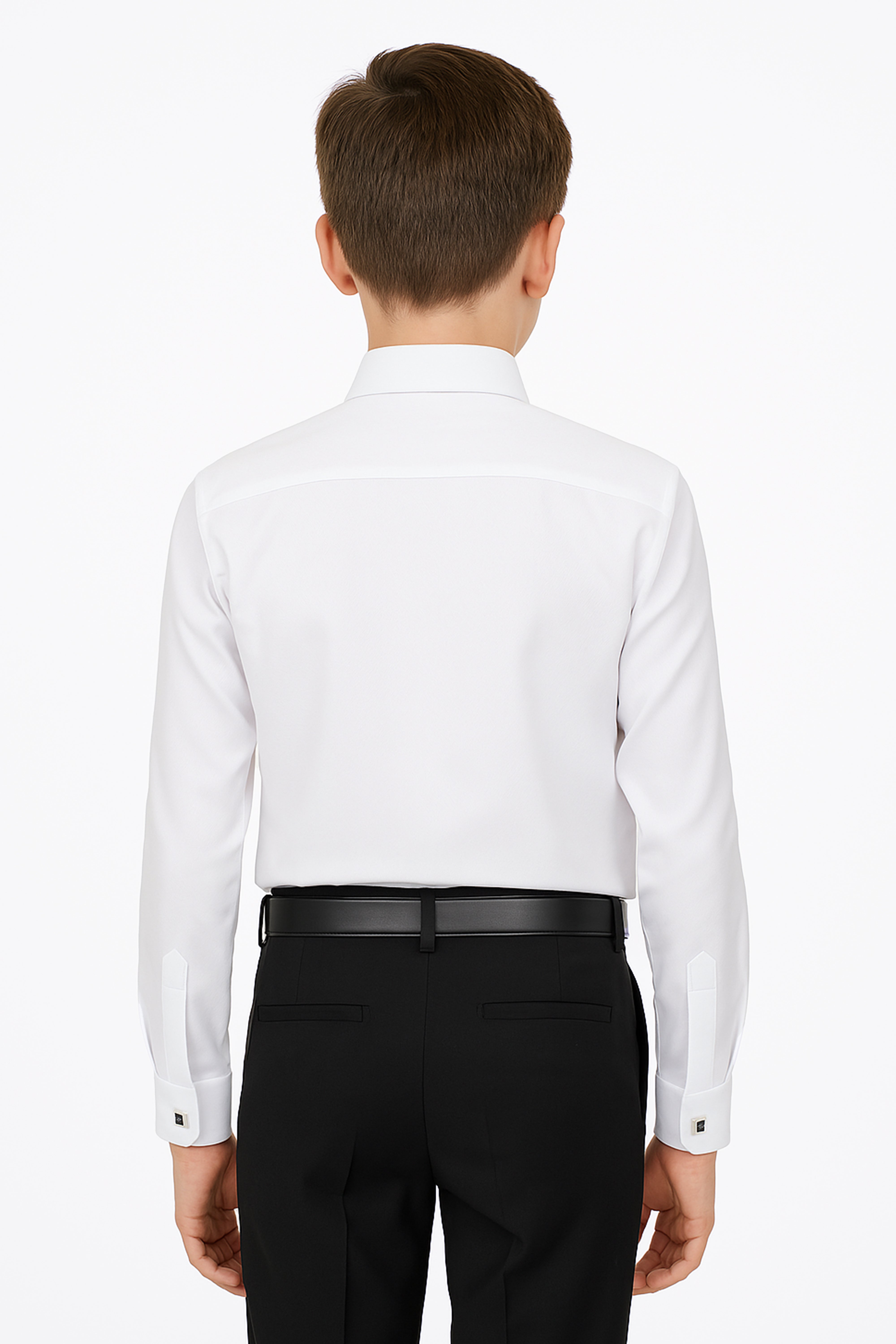 Boys’ Cotton Cufflink Formal Shirt - Harput- White