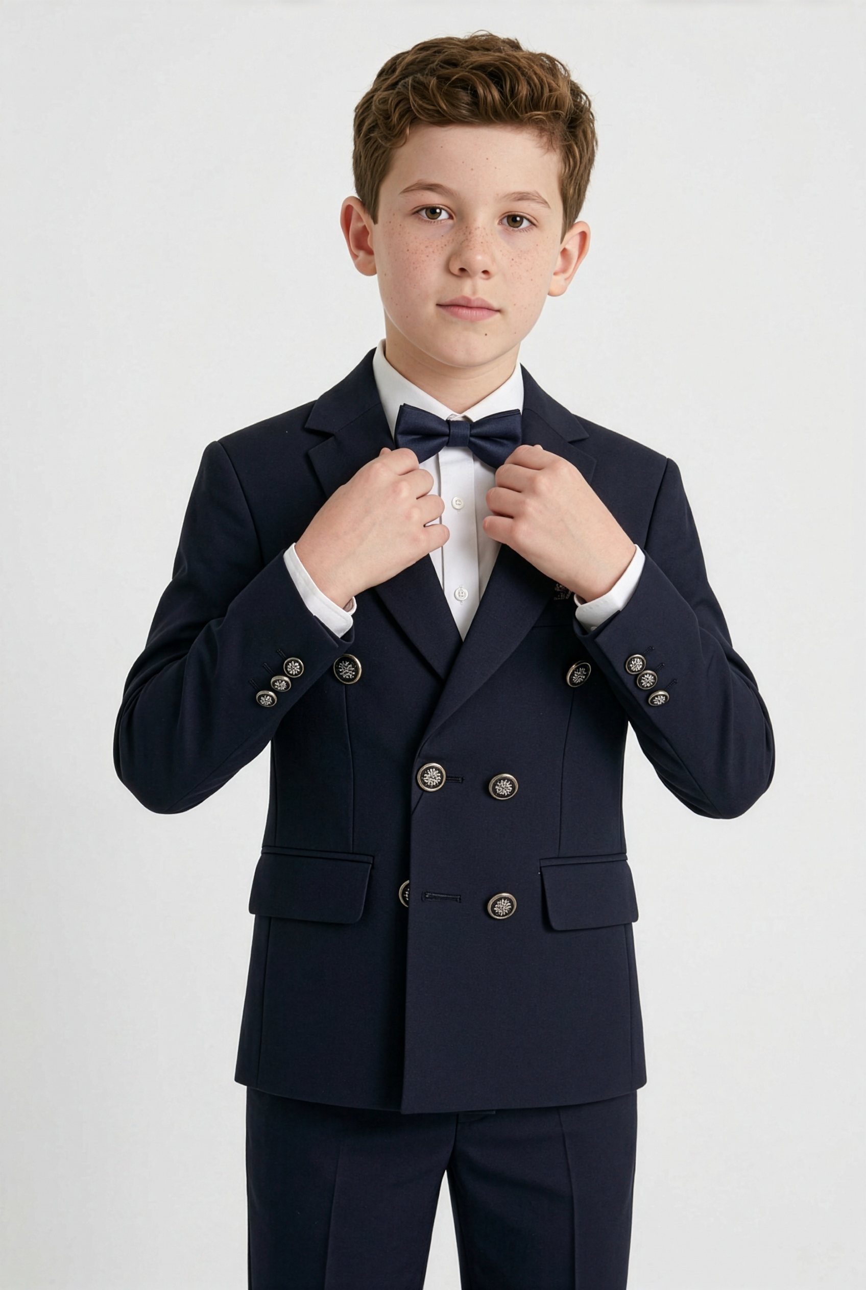 Boys Double Breasted 2-Piece Suit Set - Navy