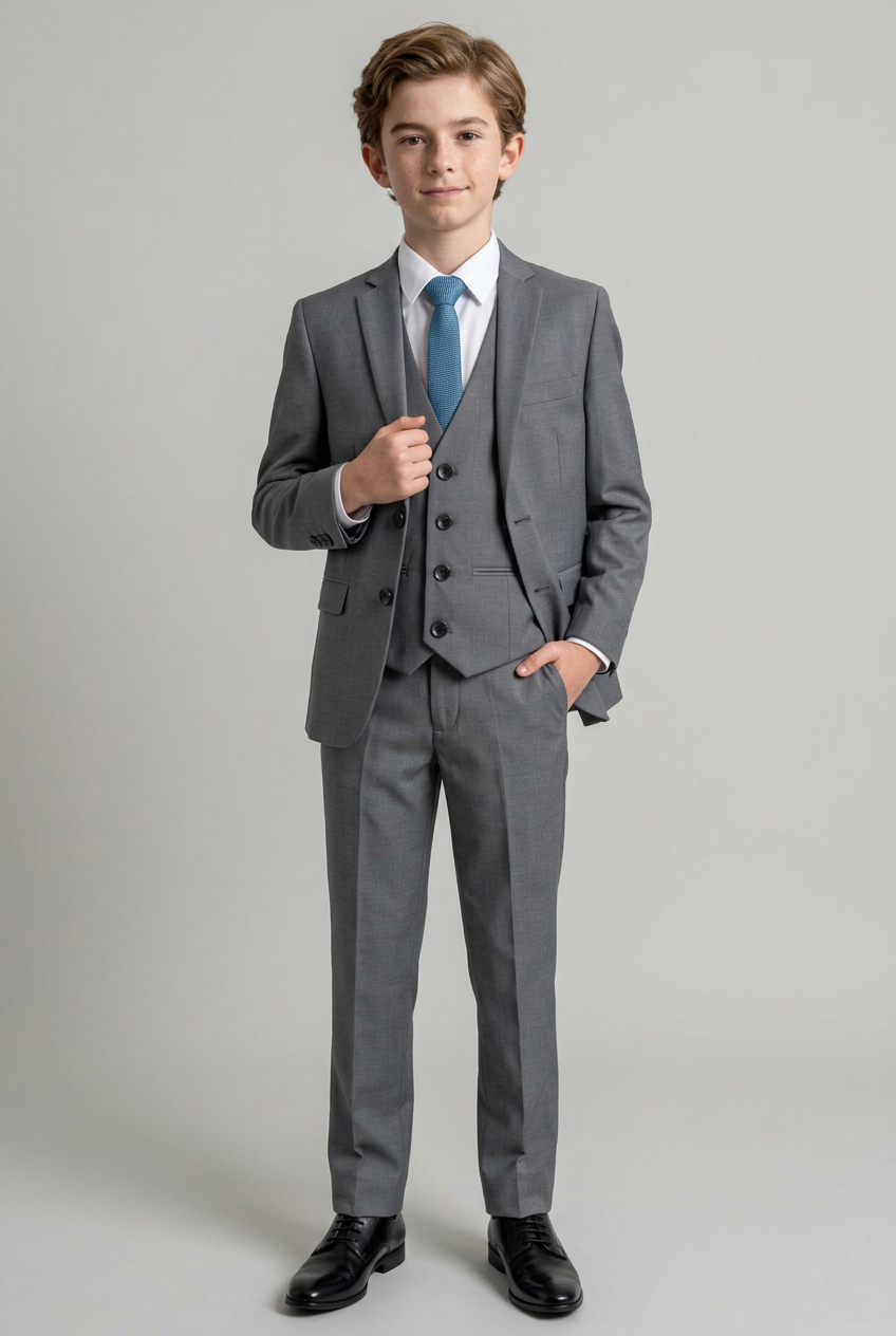 Boys Formal Suit Set - Grey
