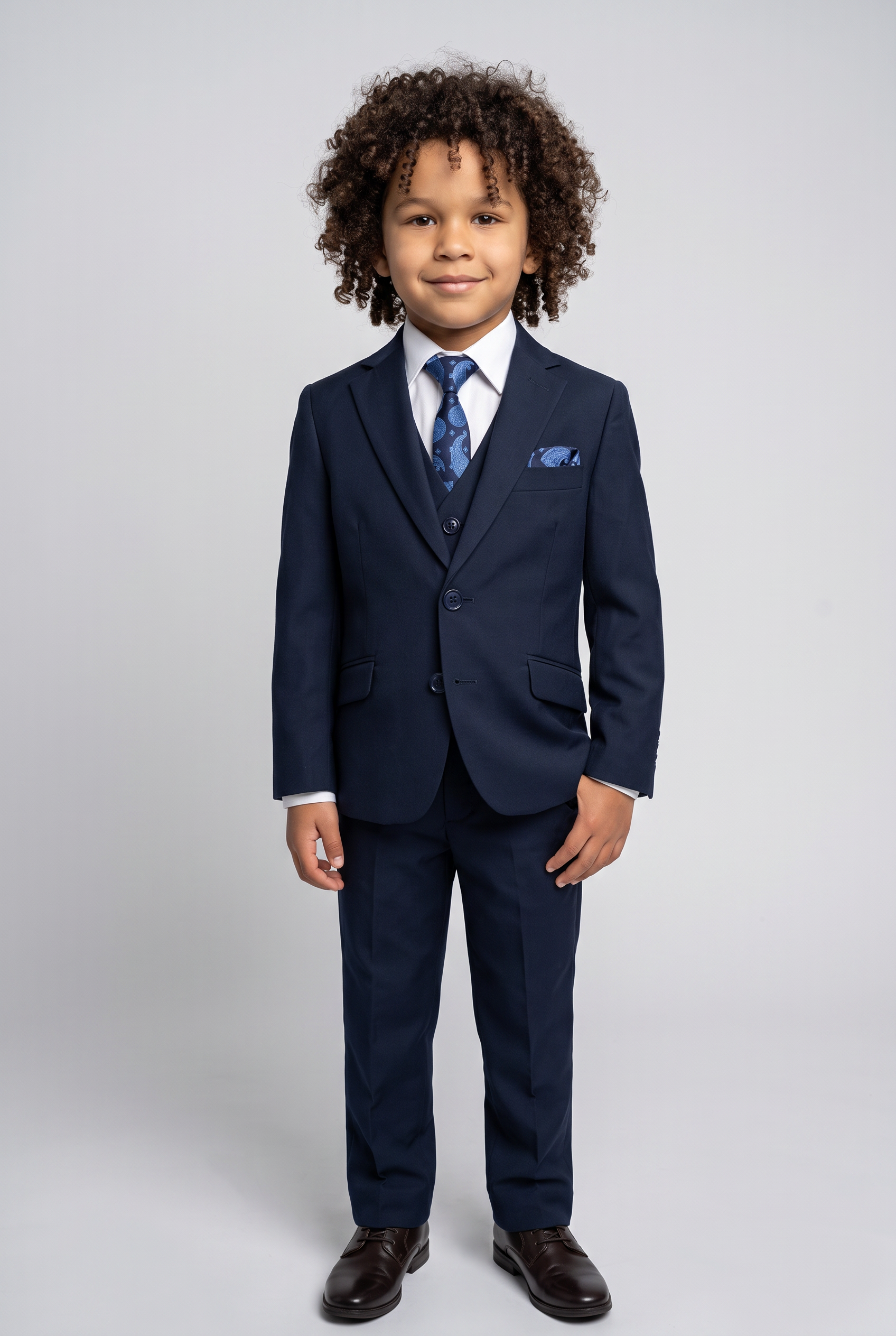 Boys French Navy Blue Suit - Navy Blue
