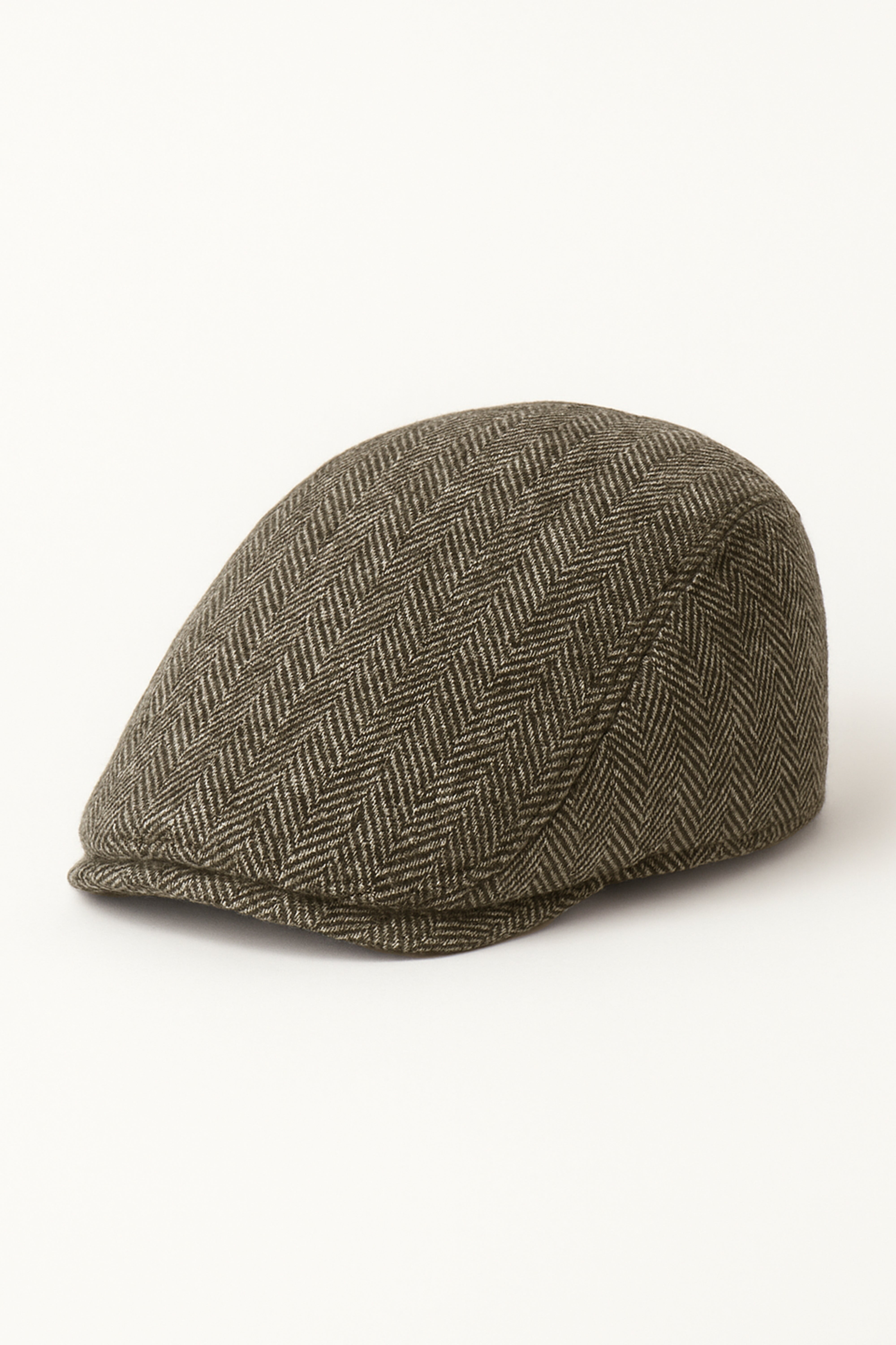 Boys’ Herringbone Tweed Baker Boy Flat Cap - Freddie - Brown